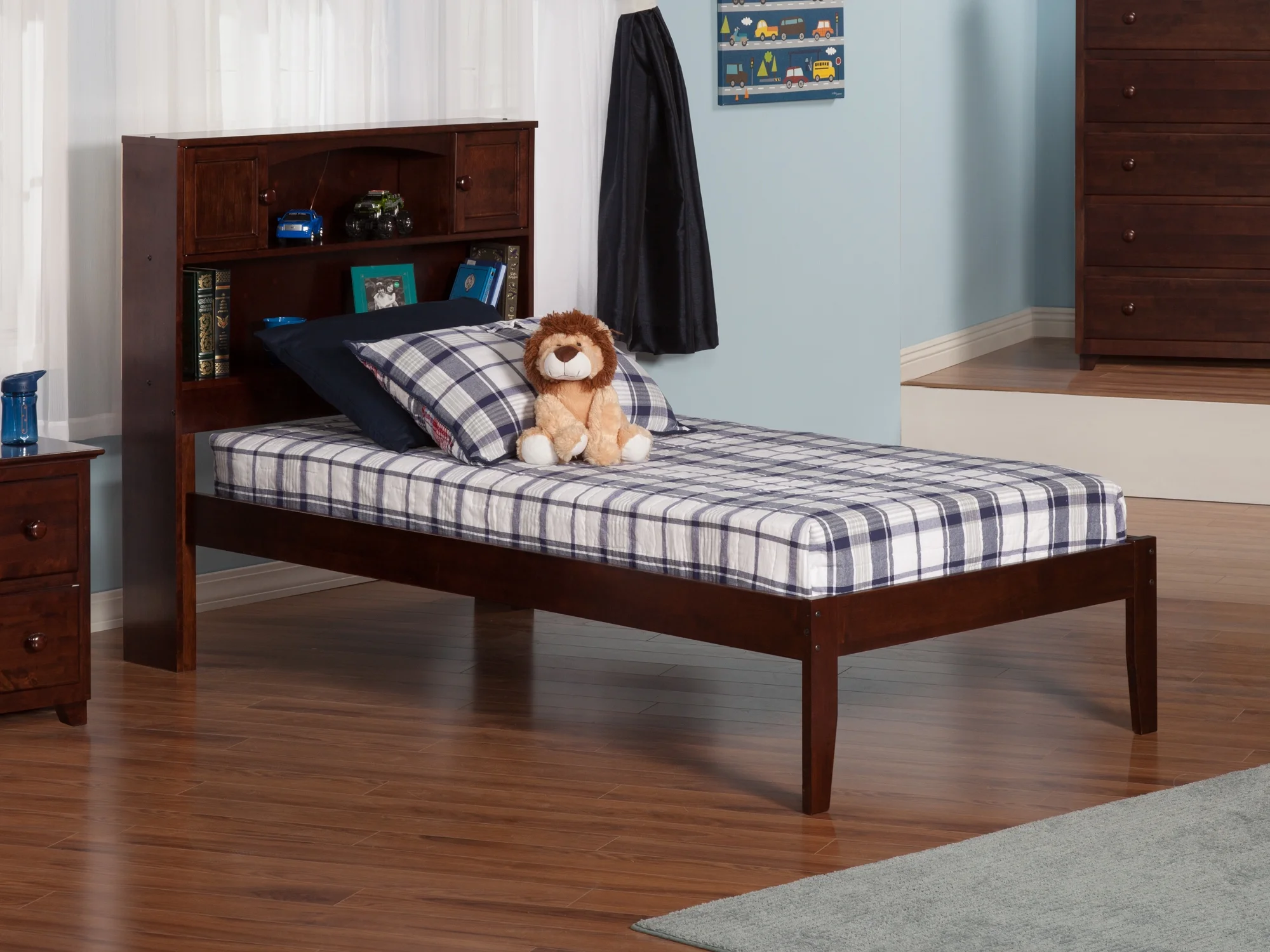 Newport Platform Bed with Open Foot Board, Multiple Sizes, Multiple Colors