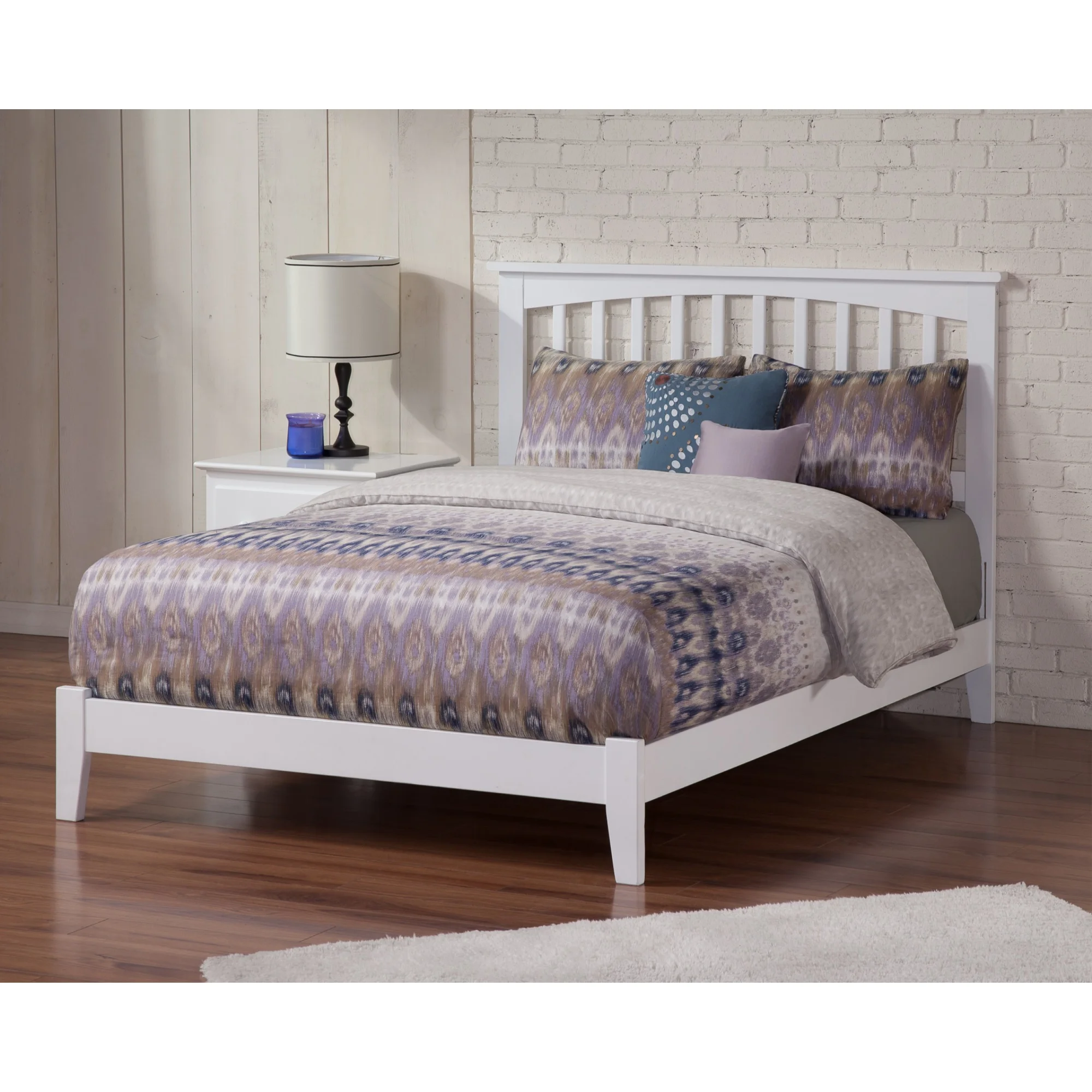 Atlantic Furniture Mission Low Profile Platform Bed F WH