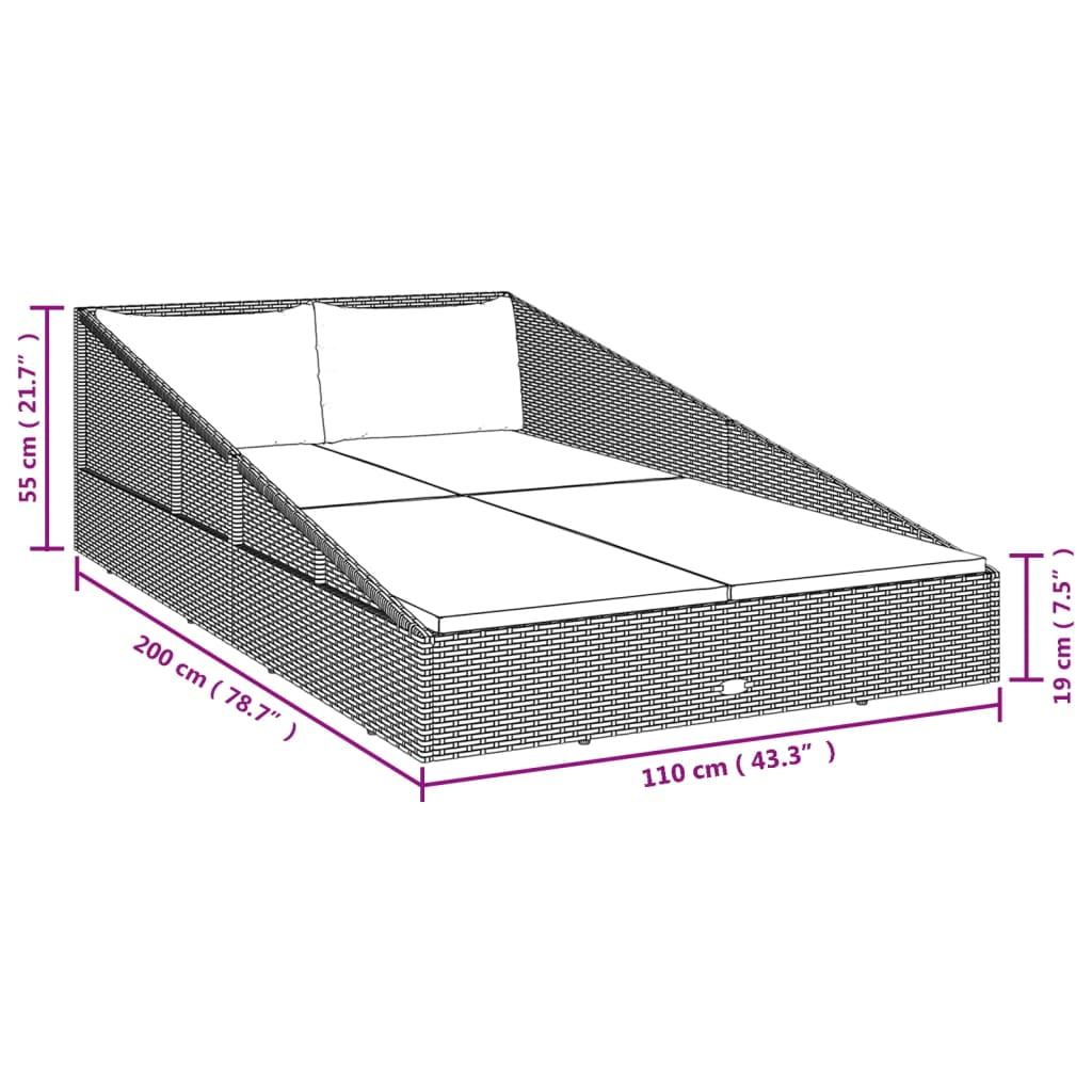 Patio Bed Gray 43.3