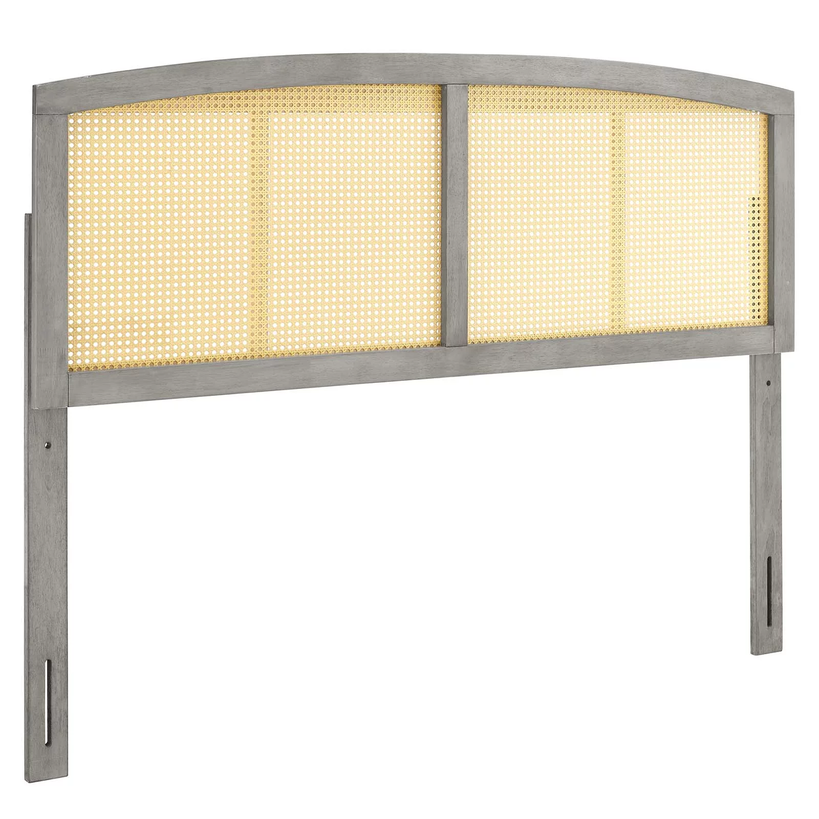 Modway Halcyon Cane Queen Headboard in Gray