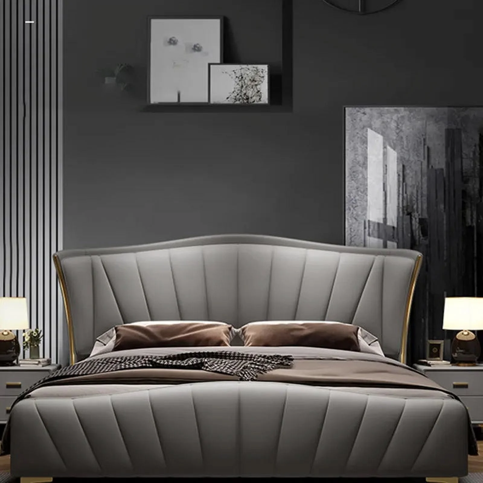 Luxury Bedroom Bed Quilts Aesthetic Modern Elastic Frame Double Beds Two Place Camas De Dormitorio Garden Furniture Sets