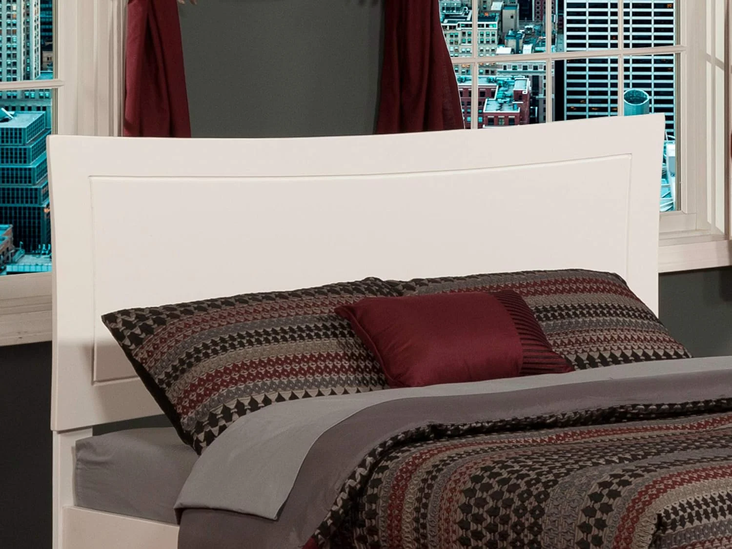 Atlantic Furniture AR290832 Metro Headboard, Full, White