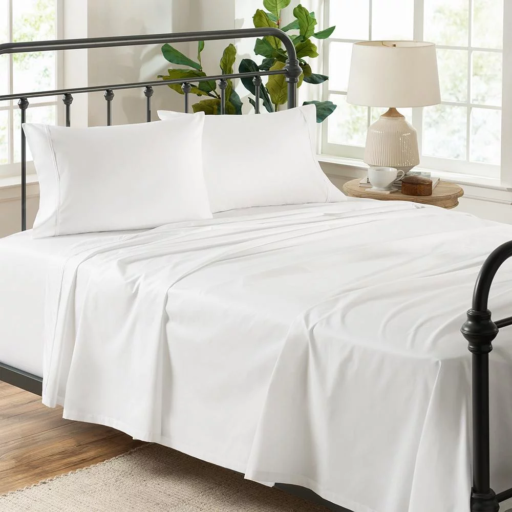 Standard Textile - Percale Sheet Set, White, Twin XL