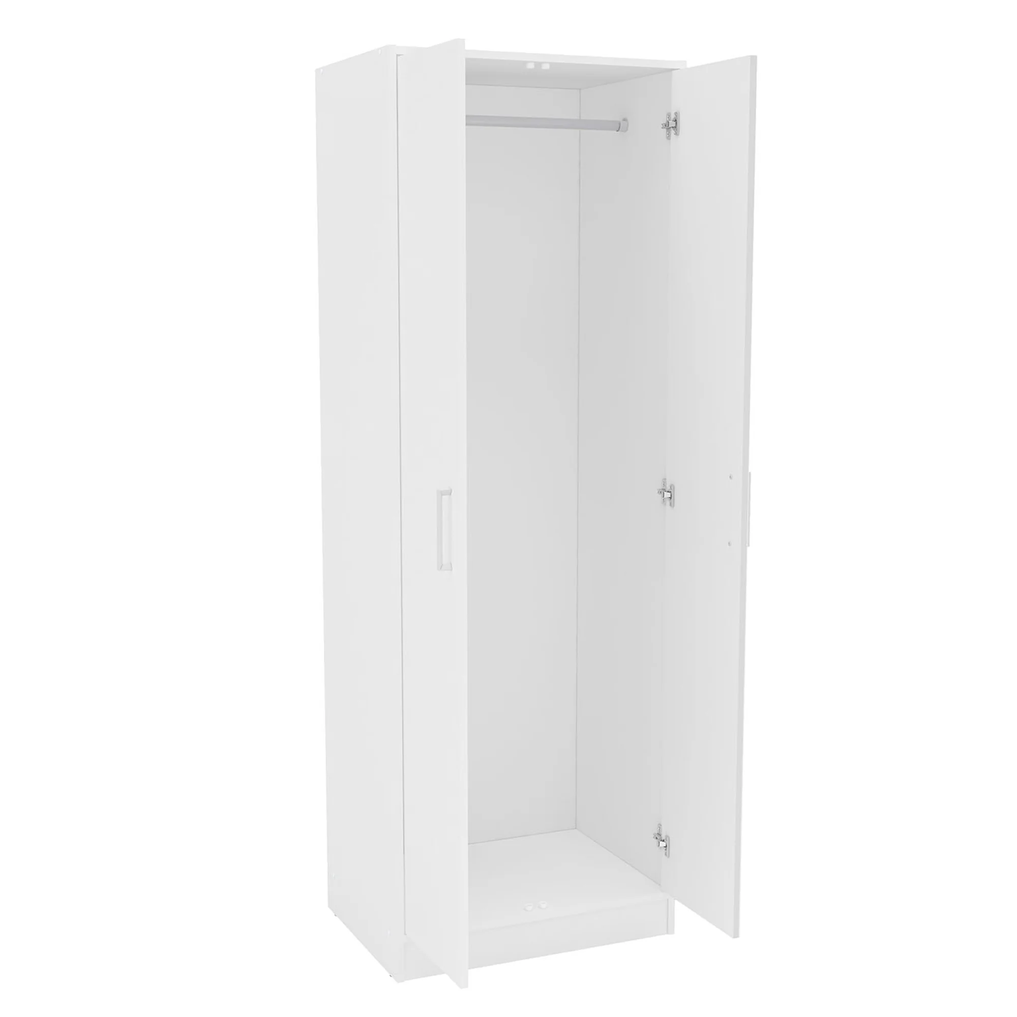 Boahaus Jena Bedroom Armoire for Adults, 2-Doors, White, Manufactured Wood, for Bedroom