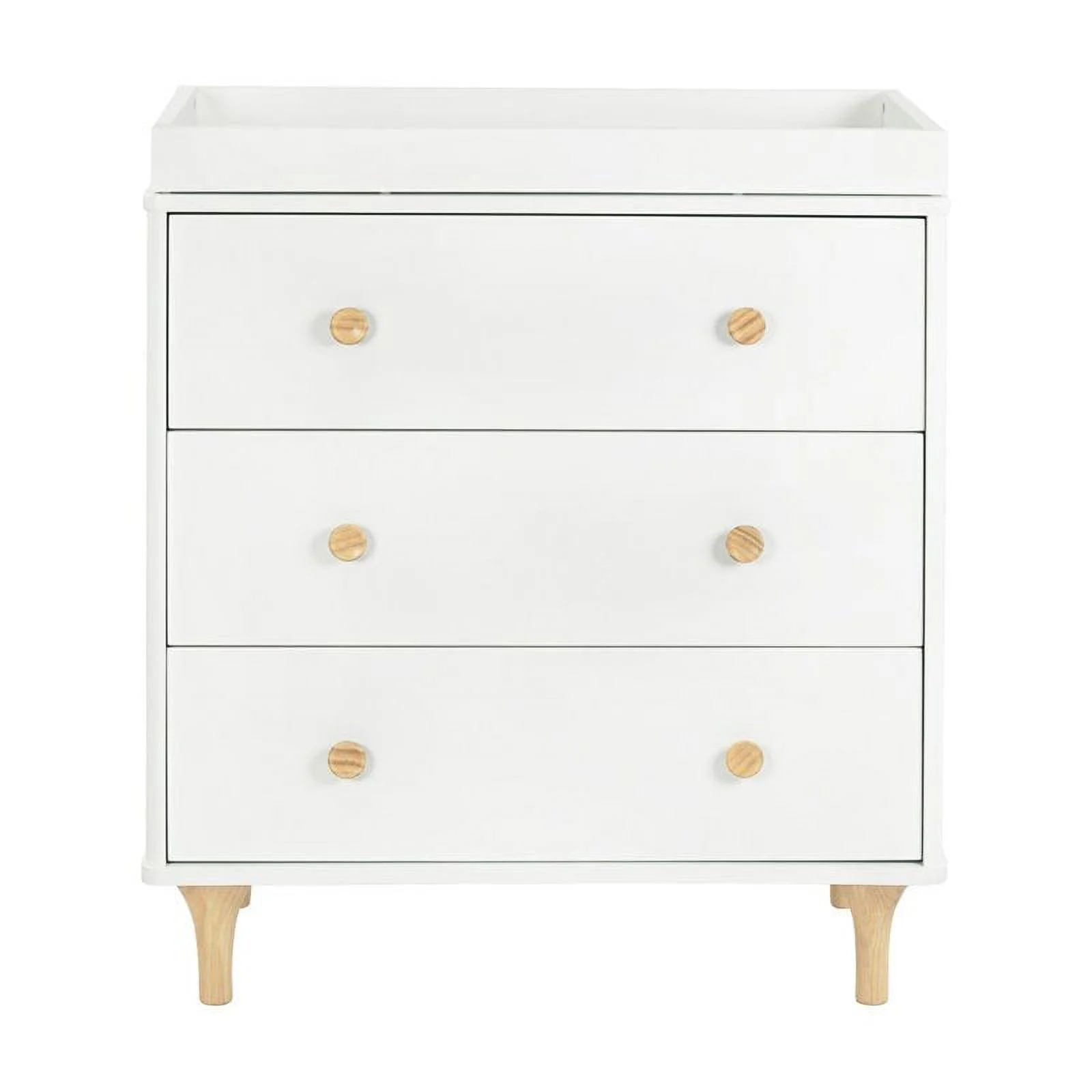 Babyletto Lolly 3 Drawer Changer Dresser in White and Natural
