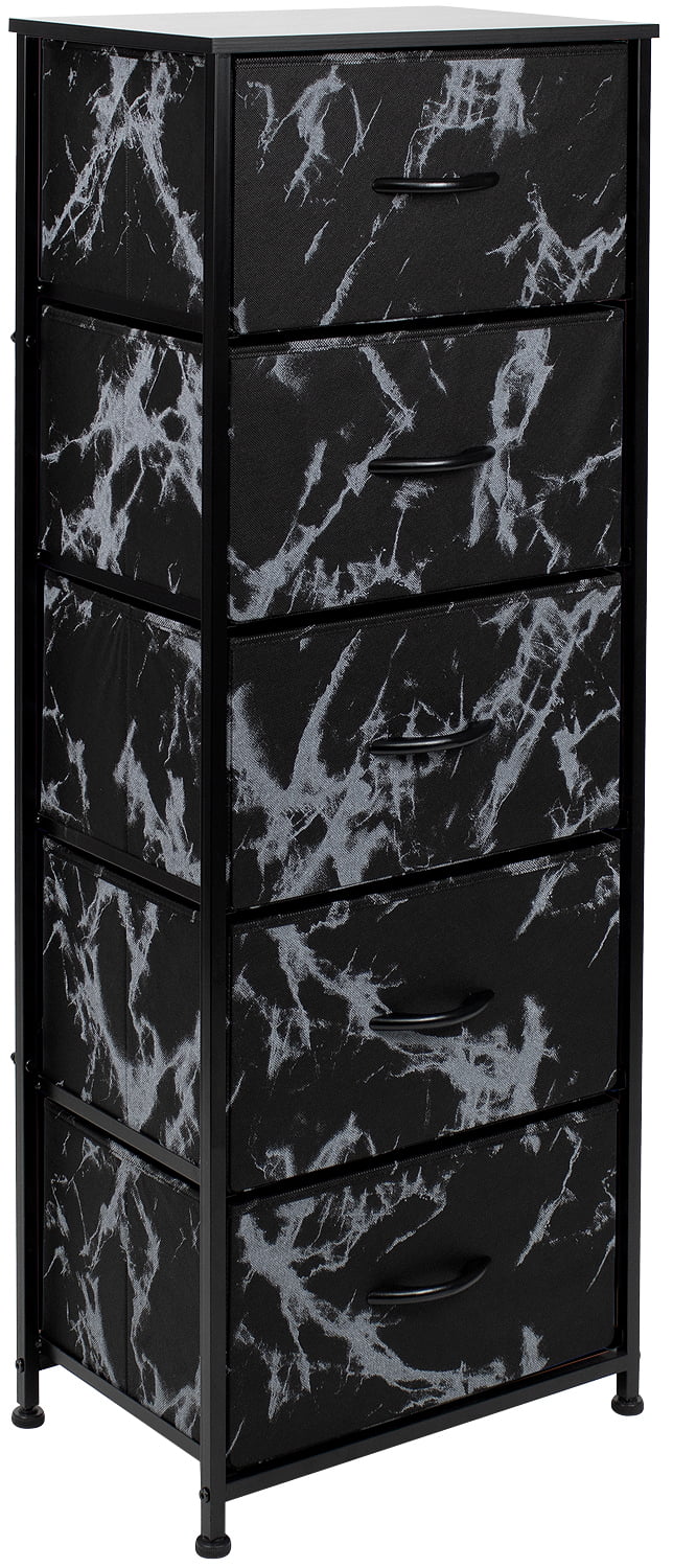 Sorbus Wood Handle Closet Drawer Organizers, Black