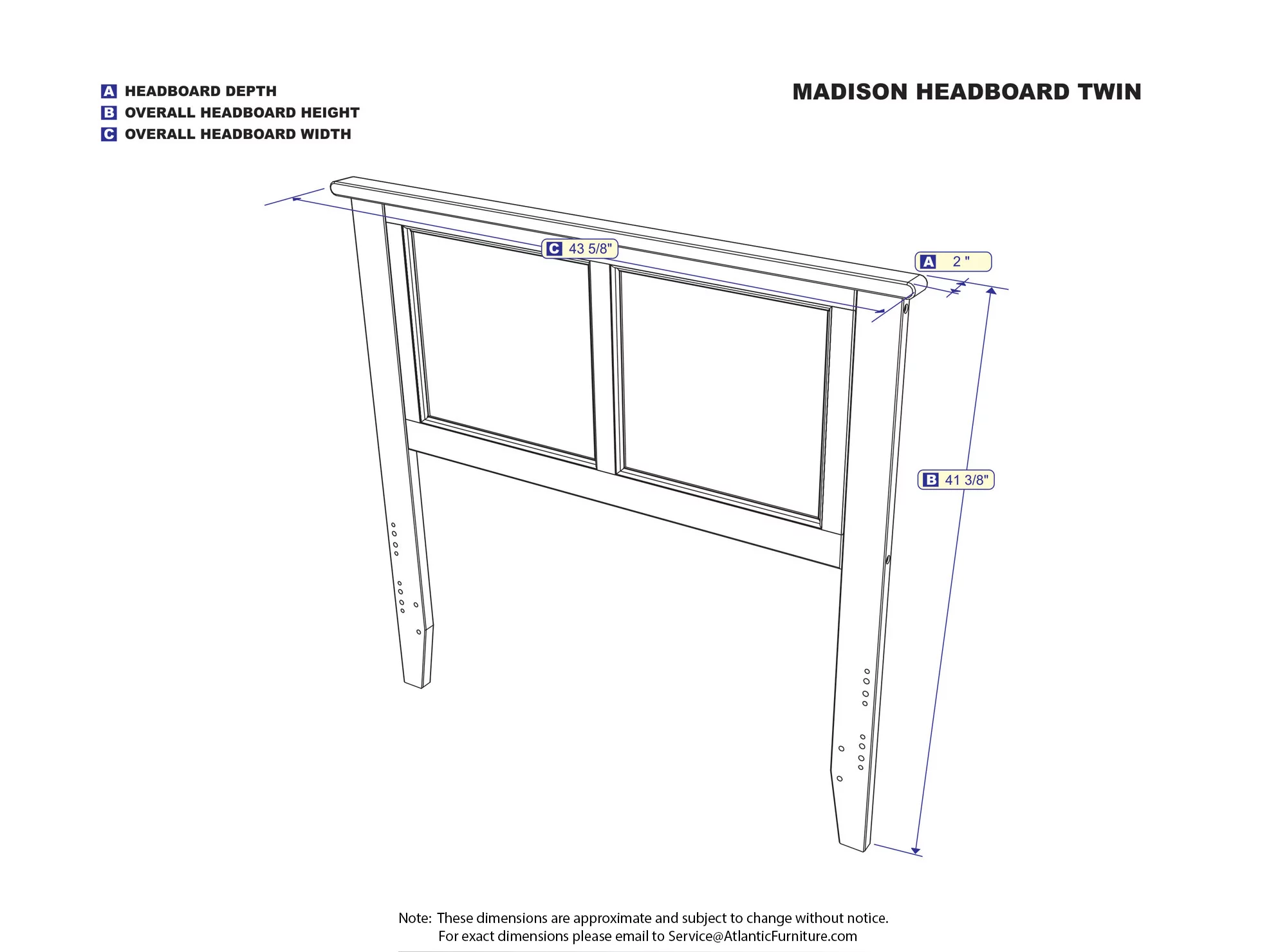 AFI Madison King Headboard with Turbo Charger in Walnut-Finish:Walnut,Item Package Quantity:1