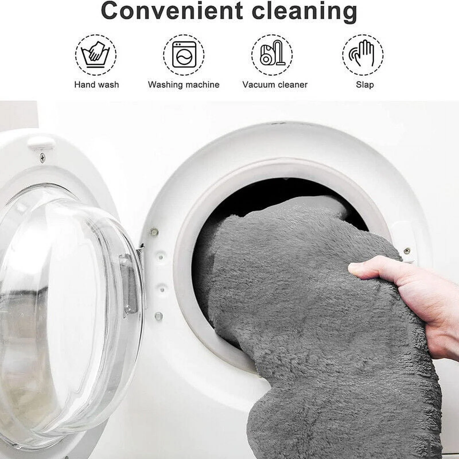 TOPCHANCES Large Sofa Sack, 5FT Ultra Soft Bean Bag Chair Cover for Living Room Lazy Lounger Chair (Stuffing Not Included), Snow Light Grey