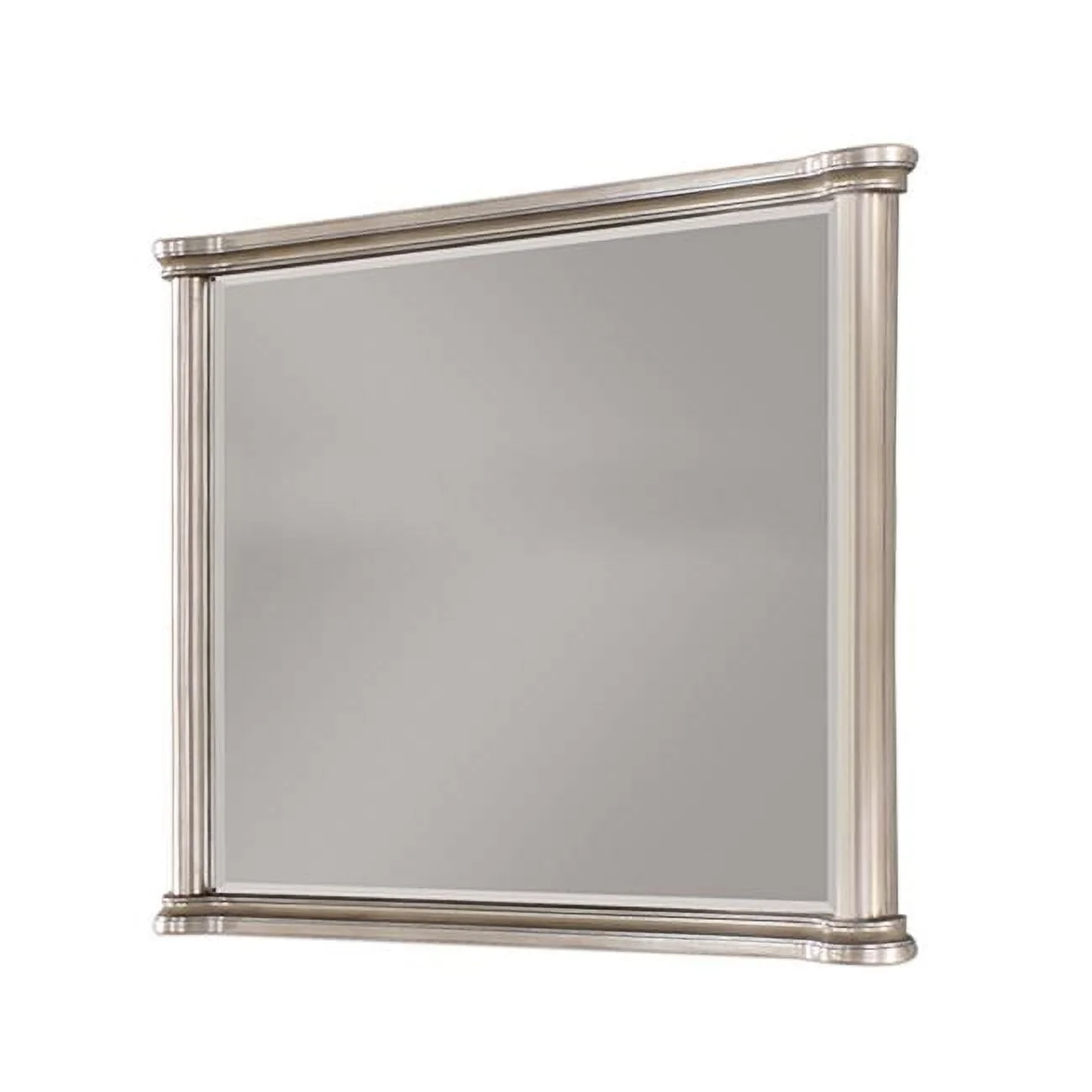 38 x 45 in. Ada Rectangular Molded Trim Pine Wood Dresser Mirror, Brown