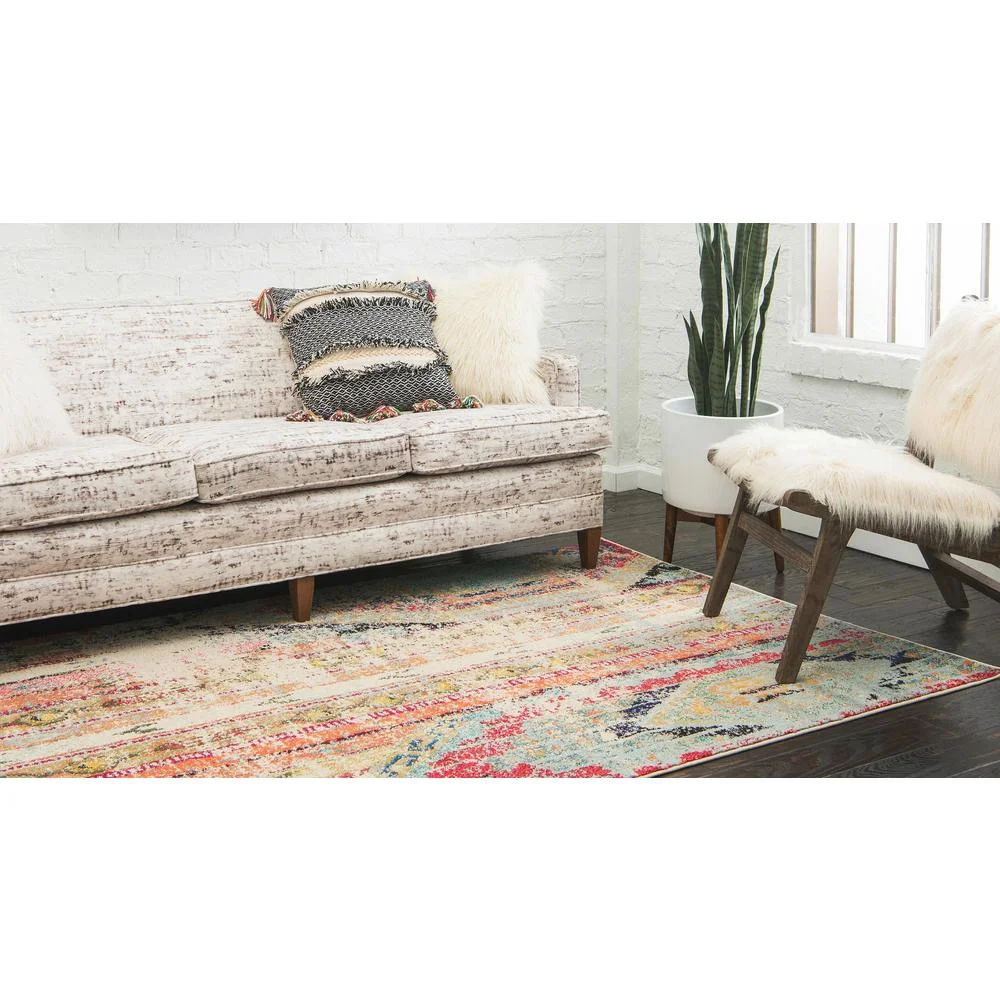 Unique Loom Yosemite Sedona Rug Multi/Blue 5' 1