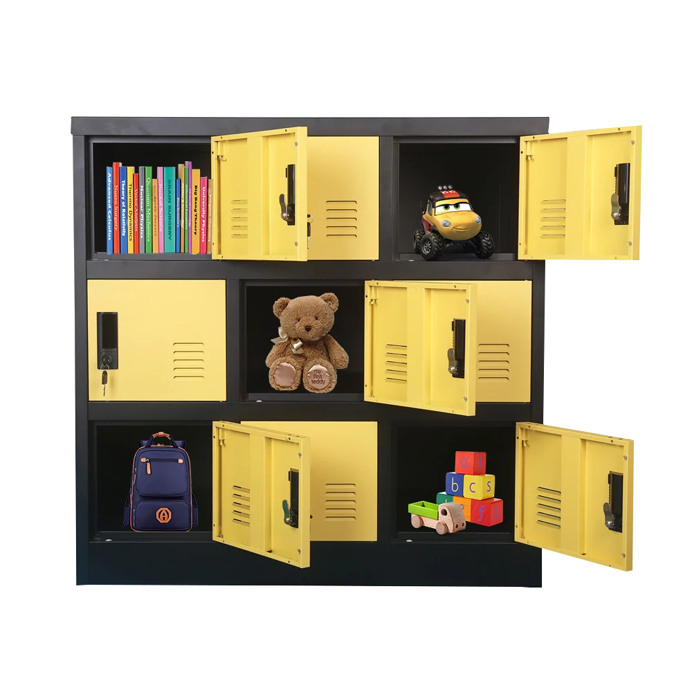 MECOLOR Metal Small Locker for Girls and Boys Bedroom School or Playroom Storage for Clothes,Bags,Toys and Book