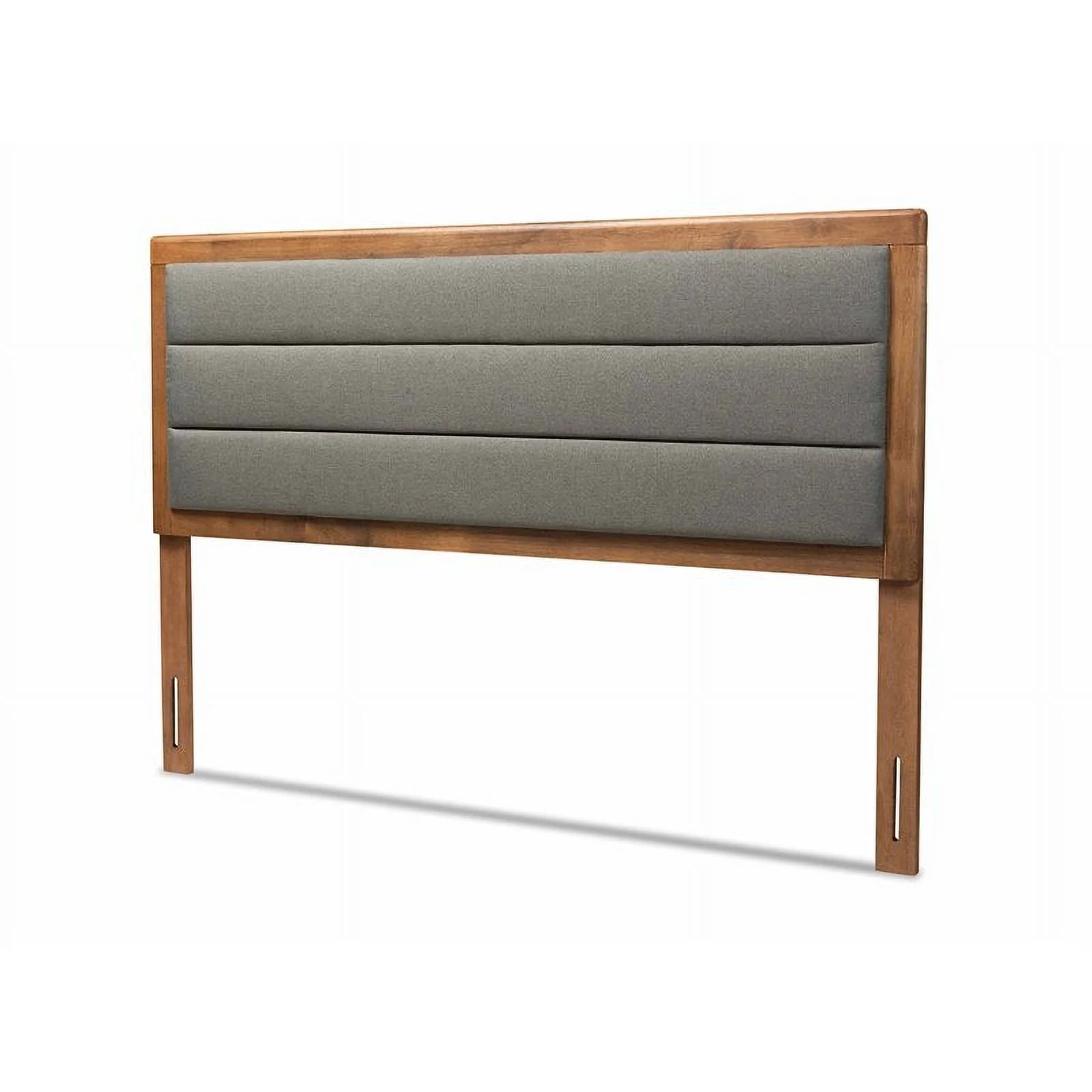 Bowery Hill Dark Gray and Brown Finished Wood Full Size Headboard