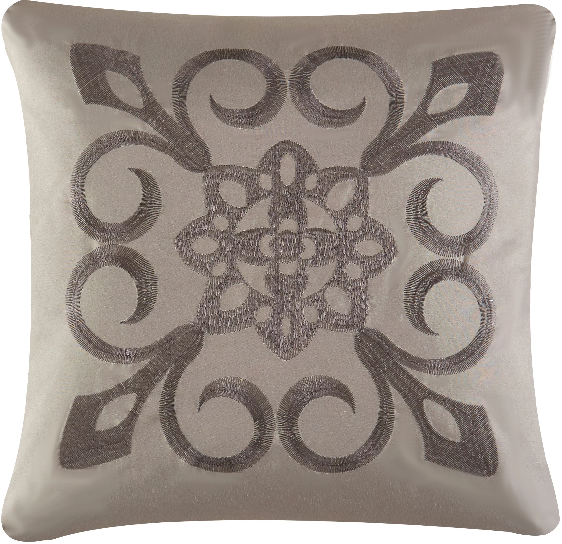 Lanco Royal Amar 7 Piece Comforter Bedding Set, Beige Ivory Grey, Bed Size California King, Geometric Prints, 100% Polyester