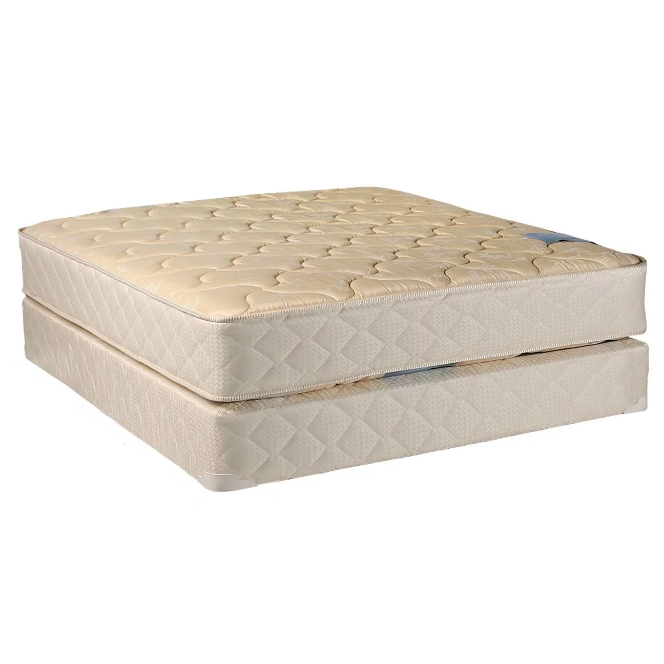 DS USA Chiro Premier Double-Sided Gentle Firm (Beige) Mattress Set with Bed Frame Included - High Quality Foam, Orthopedic, Longlasting by Dream Solutions USA (Queen 60