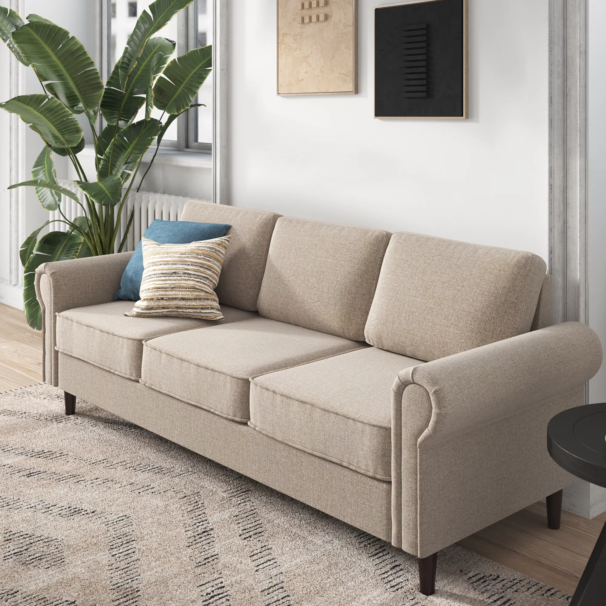 Zinus Madison Sofa Couch, Oatmeal Beige