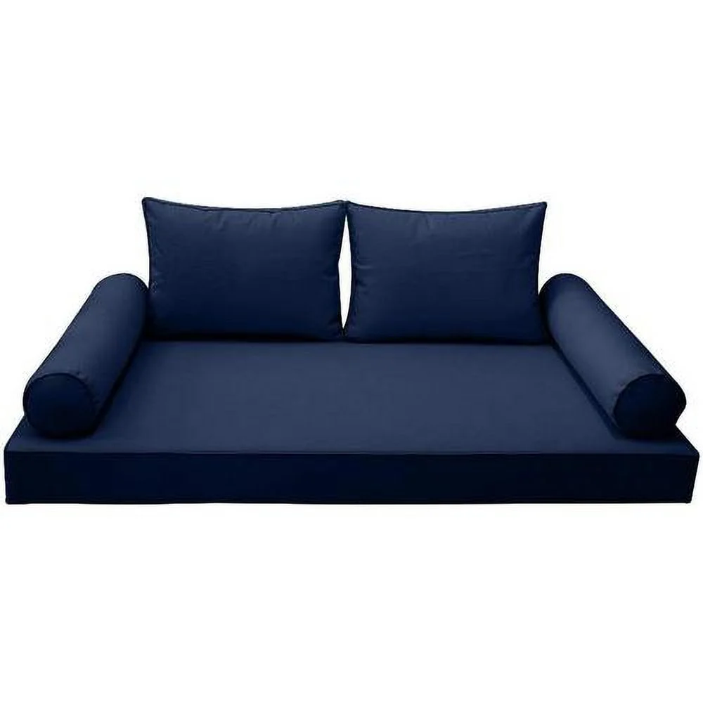 MH GLOBAL |SLIPCOVER |S1 Outdoor Daybed Mattress Bolster Backrest Cushion Covers Piped Trim -XL AD101