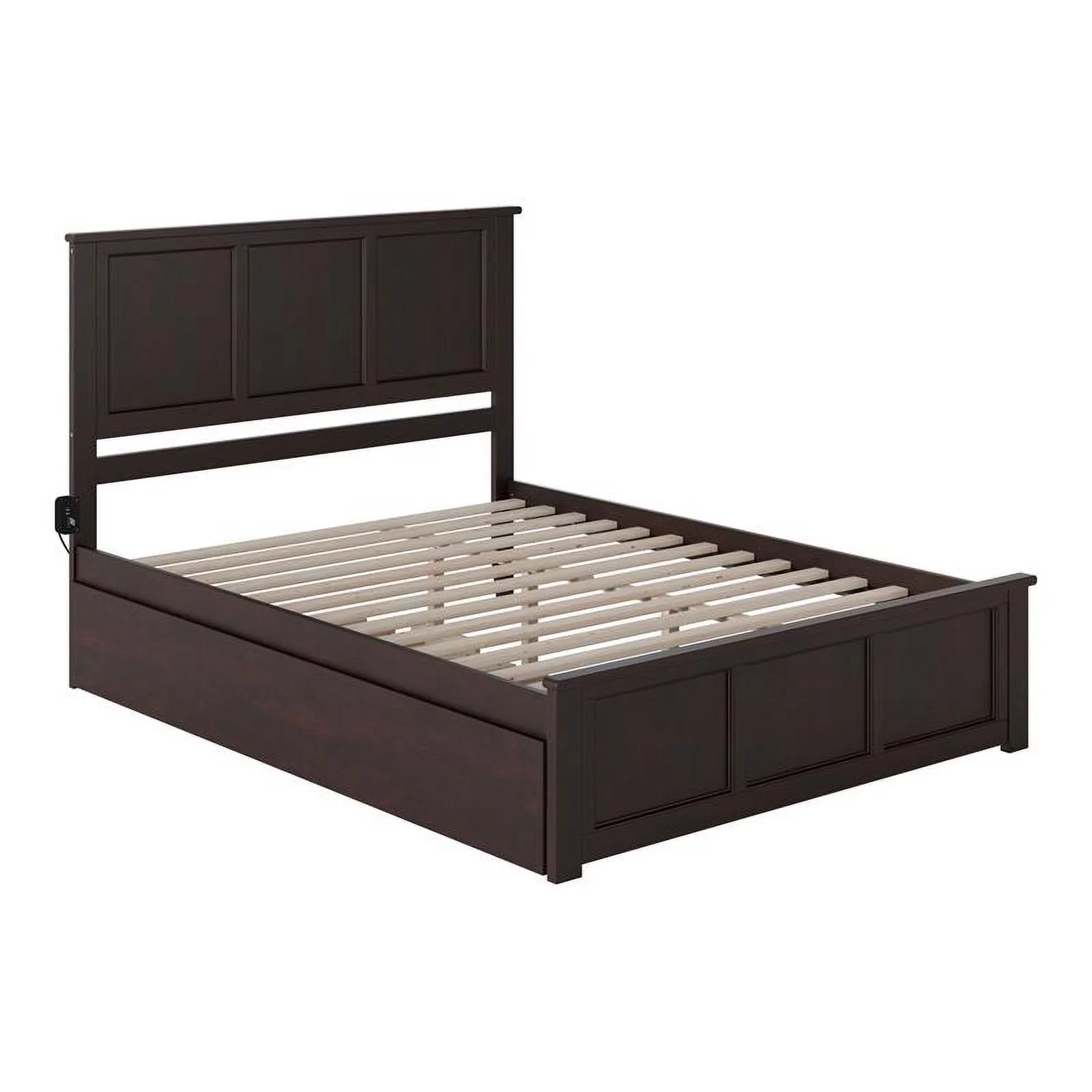 Pemberly Row Queen Bed with Matching Footboard/Trundle in Espresso