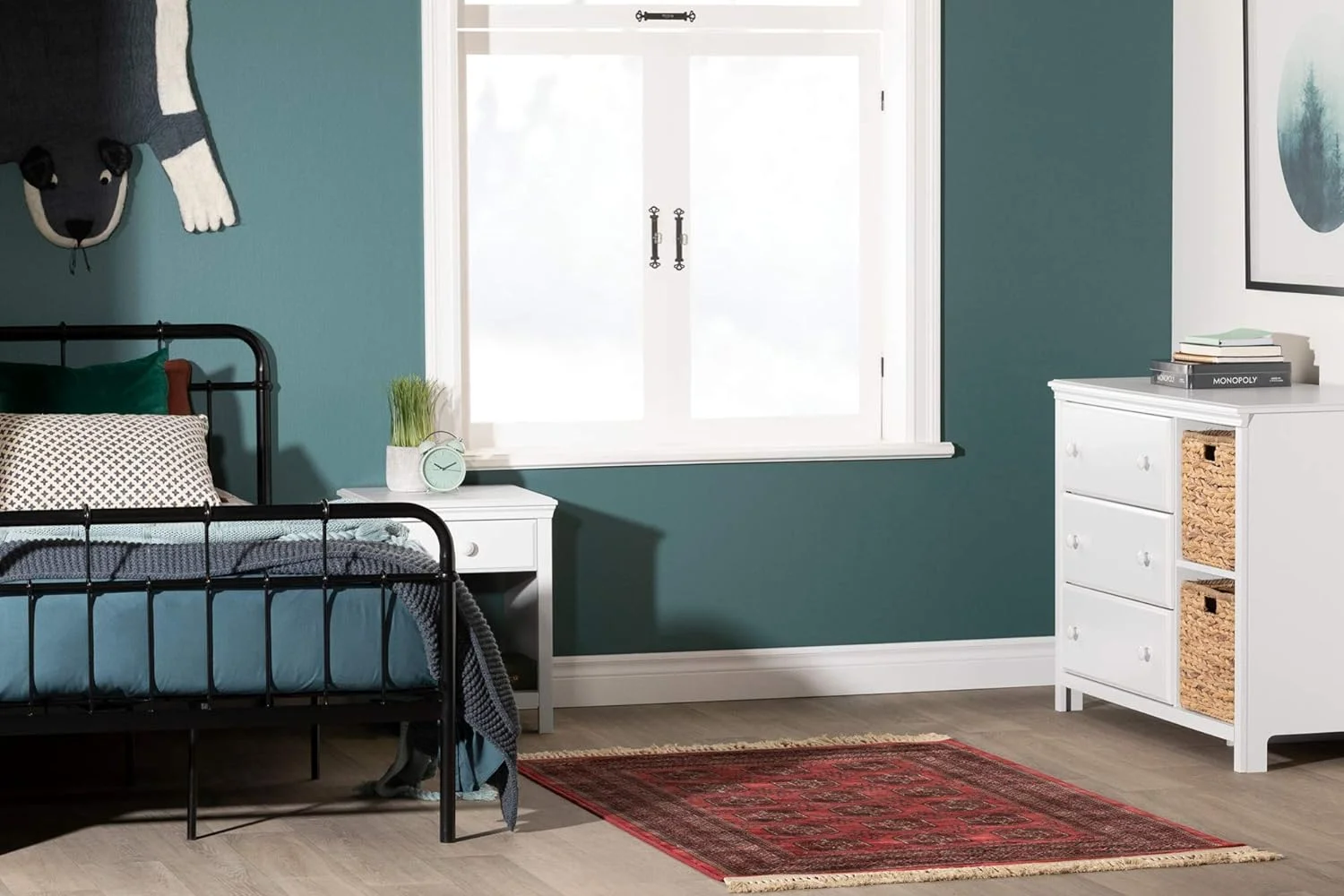 Cotton Candy 3-Drawer Dresser With Baskets, Pure White