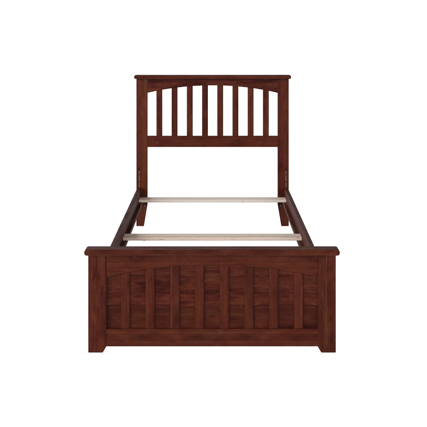 Atlantic Furniture Mission Classic Hardwood Eco-Friendly Slat Bed, Twin-XL, Brown