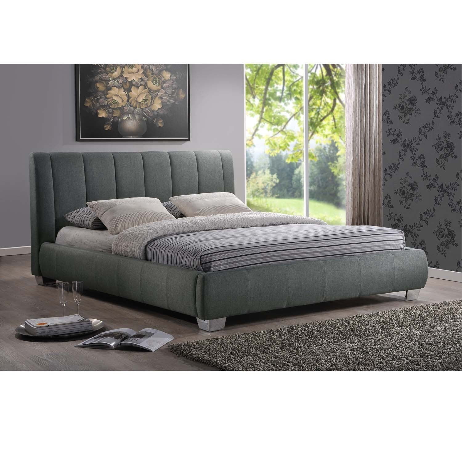 Strick & Bolton  Tacita Grey Queen-size Platform Bed