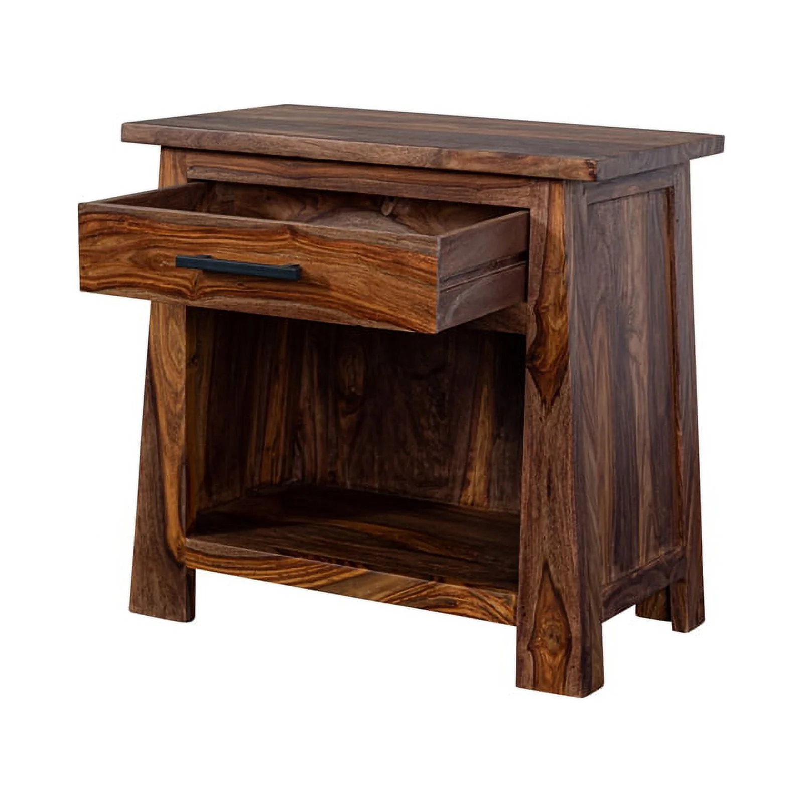Missoula Solid Sheesham Wood 1 Drawer Nighstand - Harvest