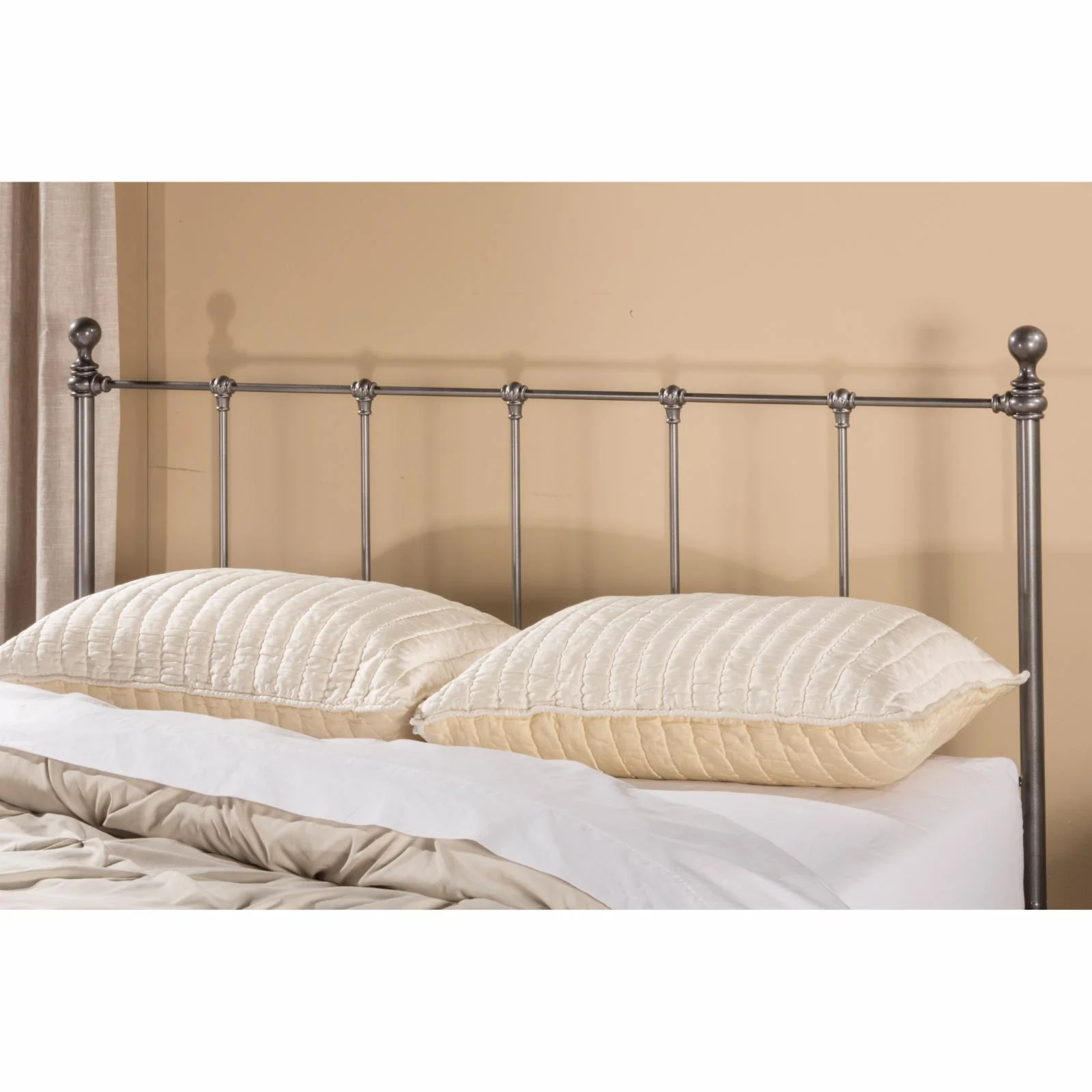 Hillsdale Molly Queen Metal Panel Headboard in Black Steel