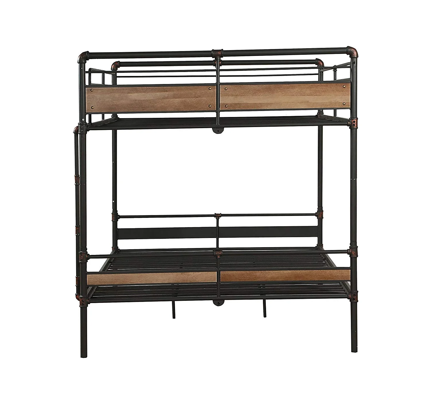 ACME Brantley II Queen over Queen Metal Bunk Bed in Sandy Black