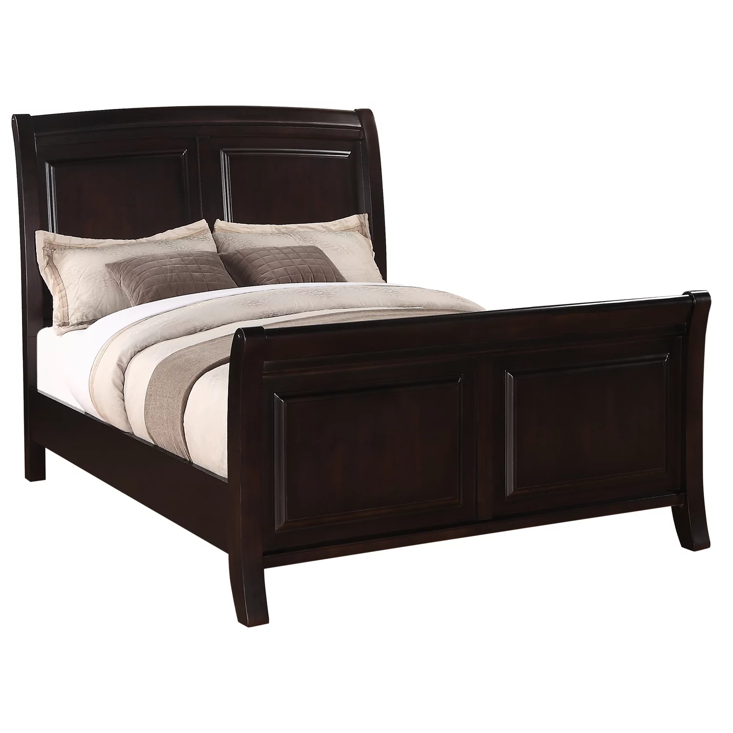 Homestock Contemporary Chic G9800A-QB Queen Bed , Cappuccino