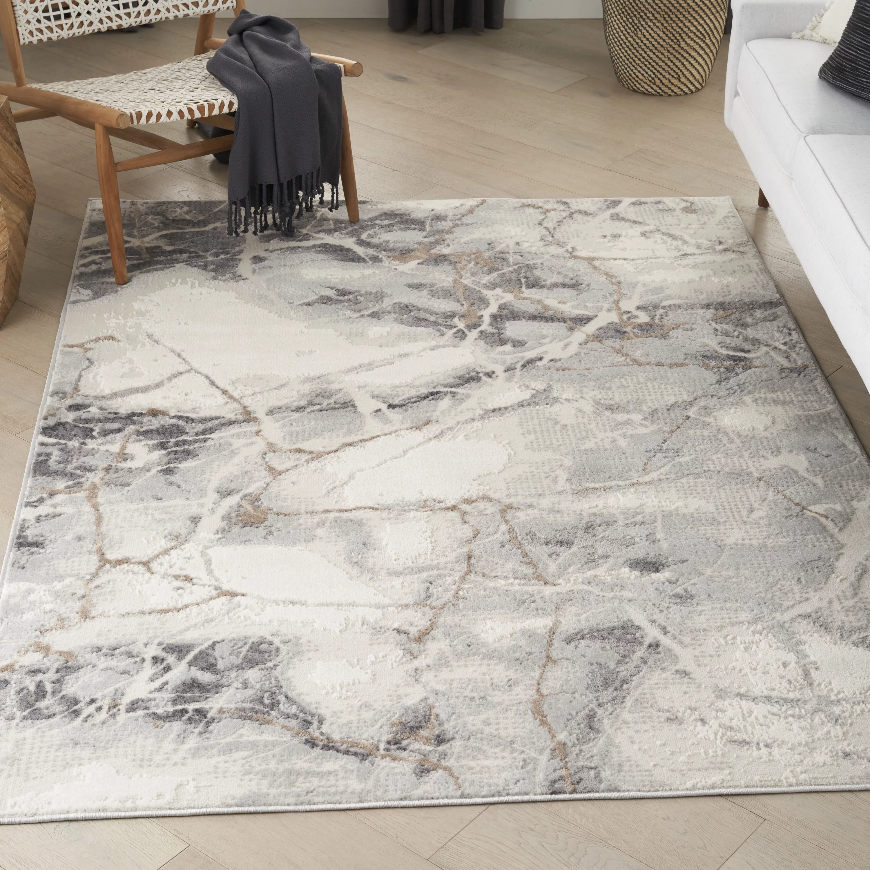 Nourison Elation Ivory/Grey 5'3