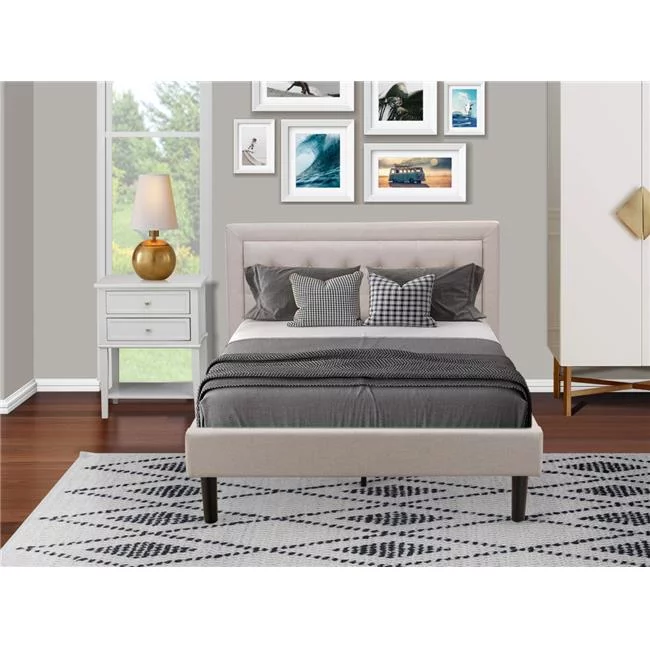 2 Piece Fannin Platform Bedroom Set - Mist Beige, Black & Urban Gray