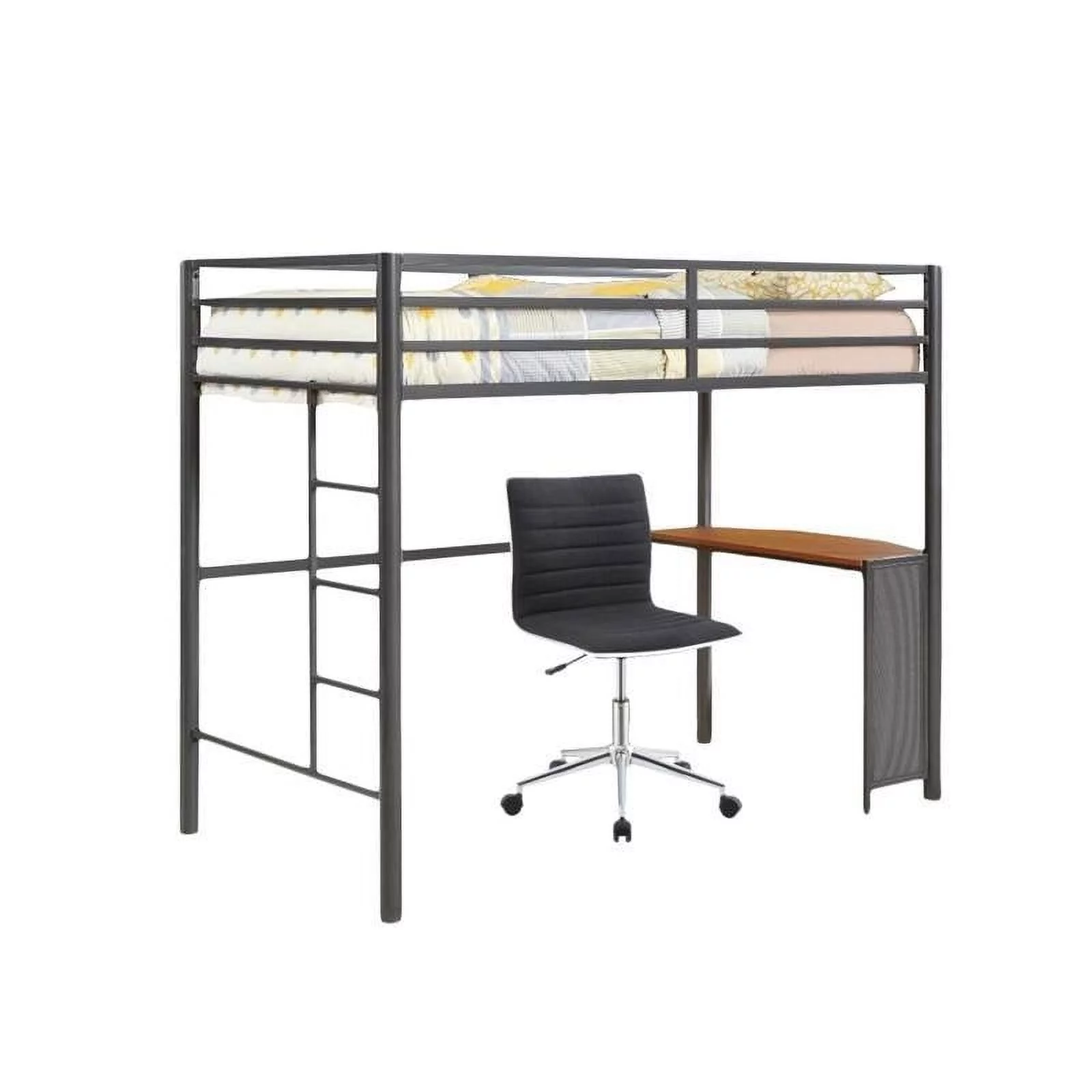 2 Piece Dorm Bedroom Set with Task Chair and Loft Bed