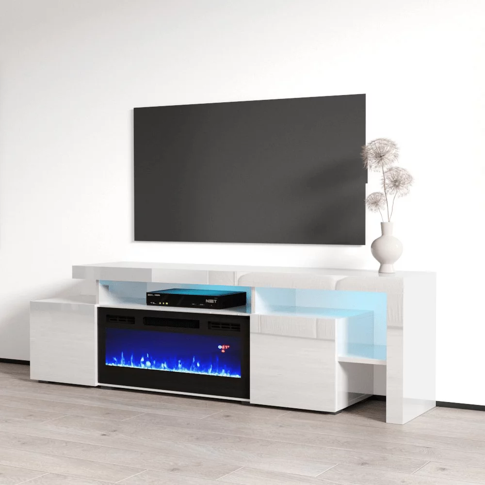 Inferno BL-EF Fireplace TV Stand for TVs up to 80