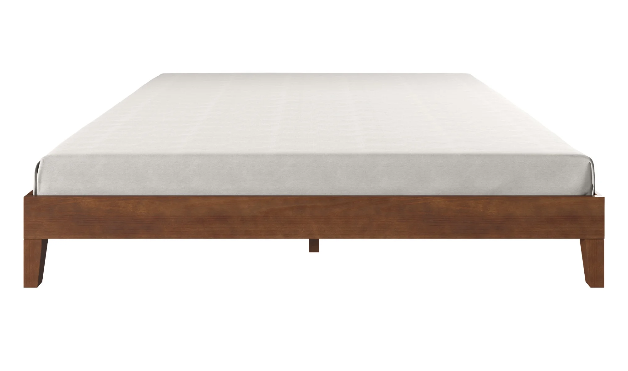 Nix King Natural Wood Platform Bed