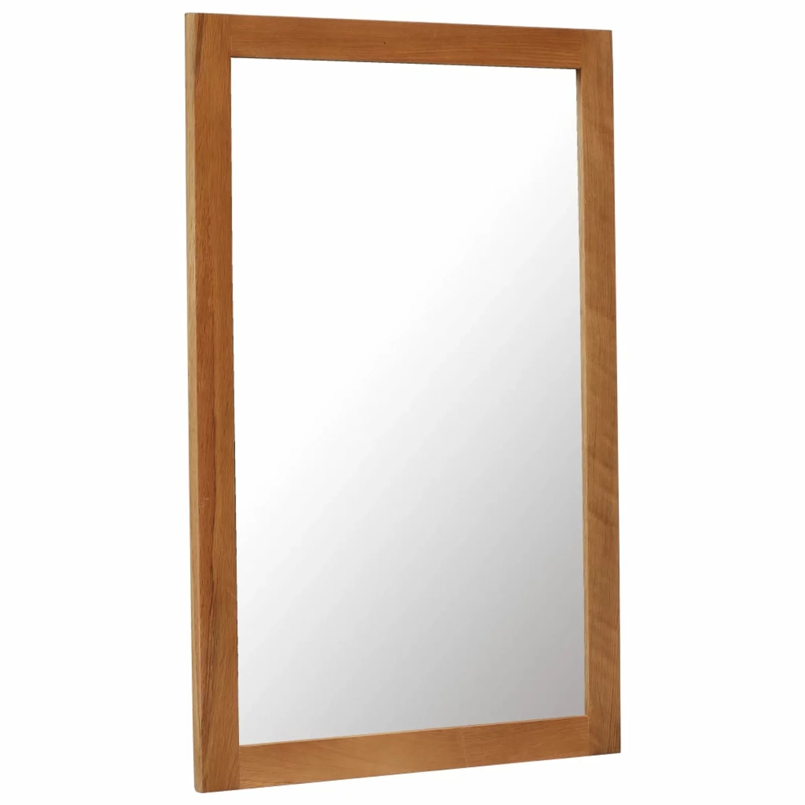 Anself Wall Mirror Oak Wood Frame Bathroom Glass Mirror for Entrance, Hallway, Dressing Room, Living Room, Bedroom, Home Furniture Decor 23.6 x 35.4 Inches (W x H)