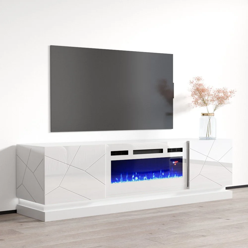 Shu WH-EF Fireplace TV Stand for TVs up to 80