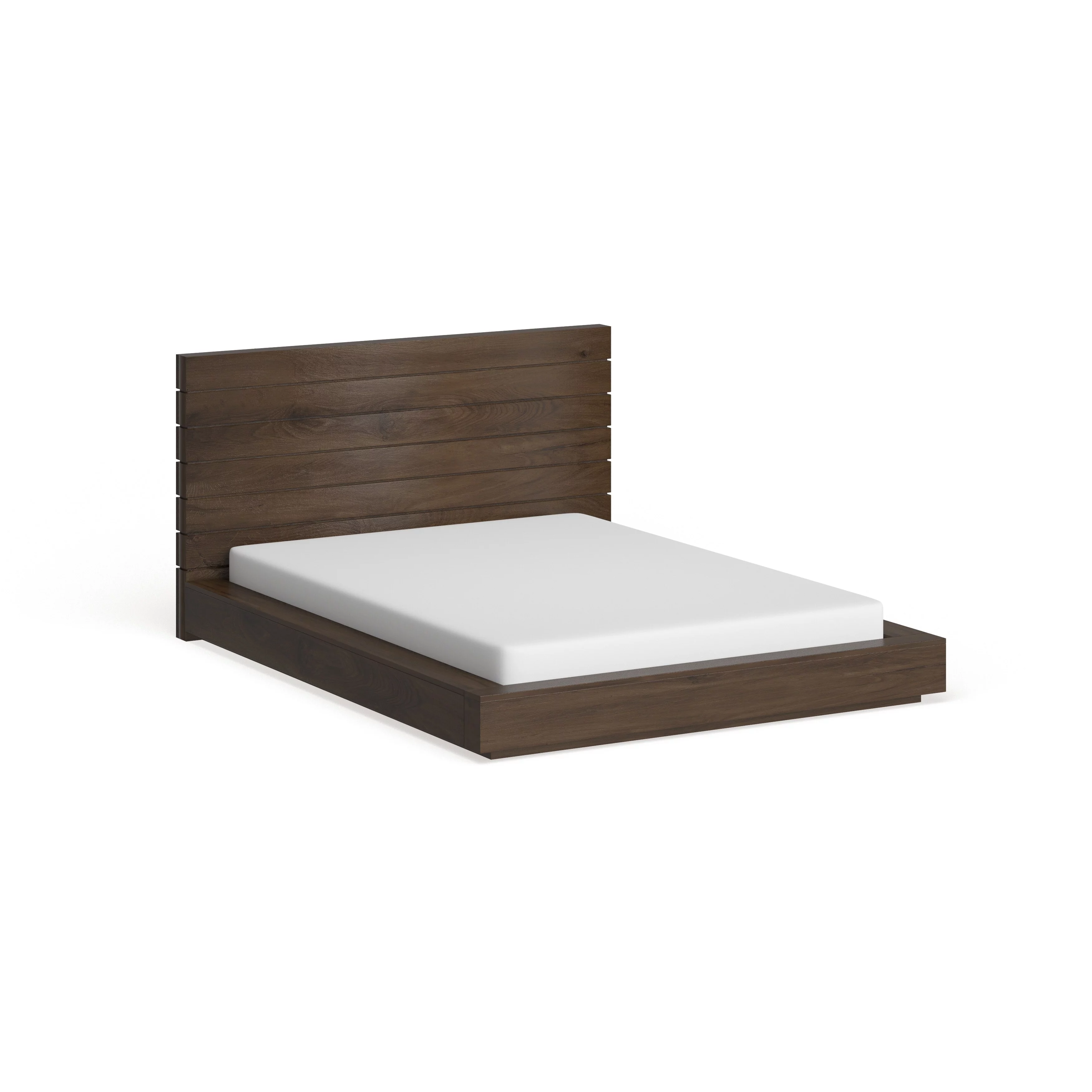 Carbon Loft Hubert Rustic Natural Wood Low Profile Bed Eastern King