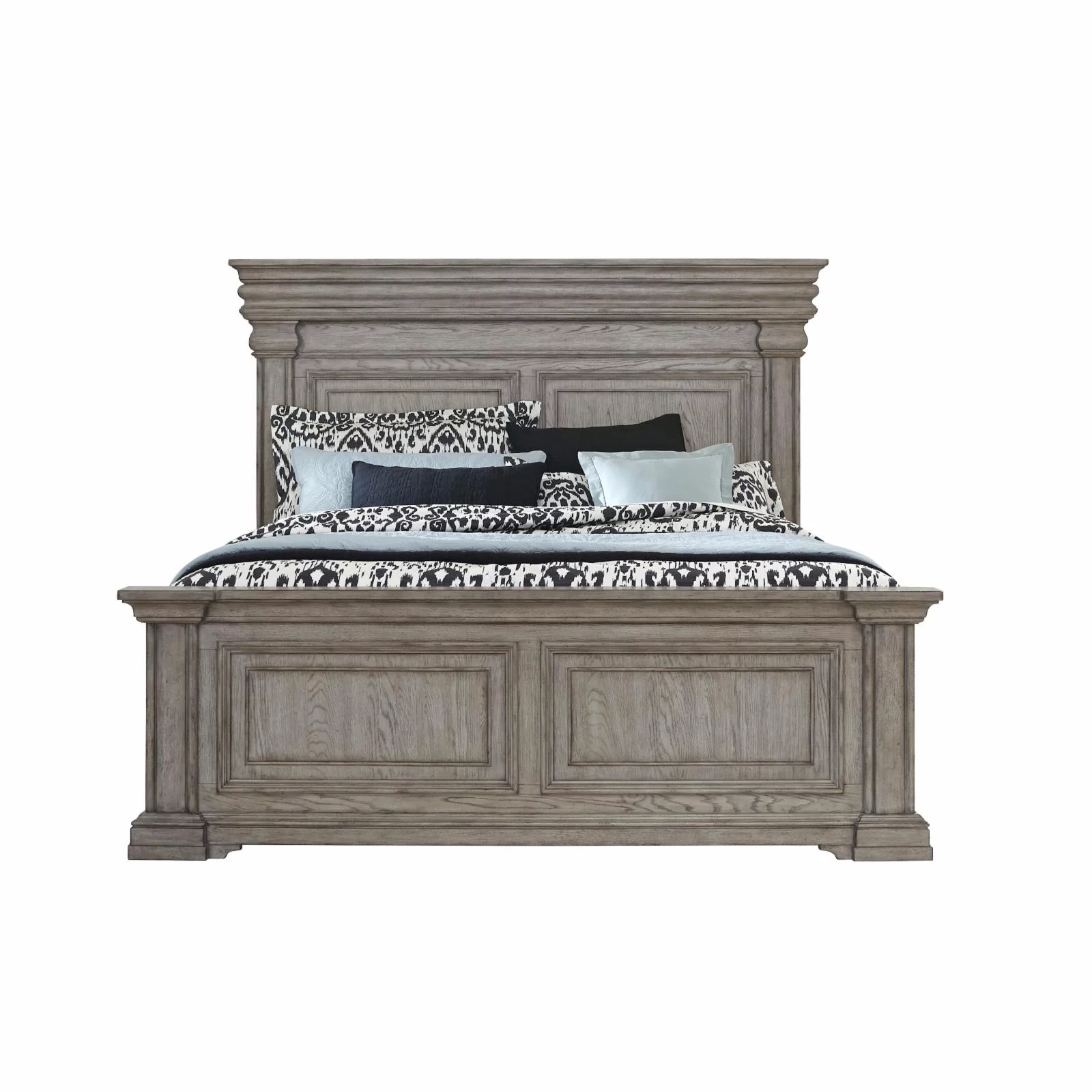 Madison Ridge Wood King Panel Bed in Heritage Taupe/Brown by Pulaski Furniture