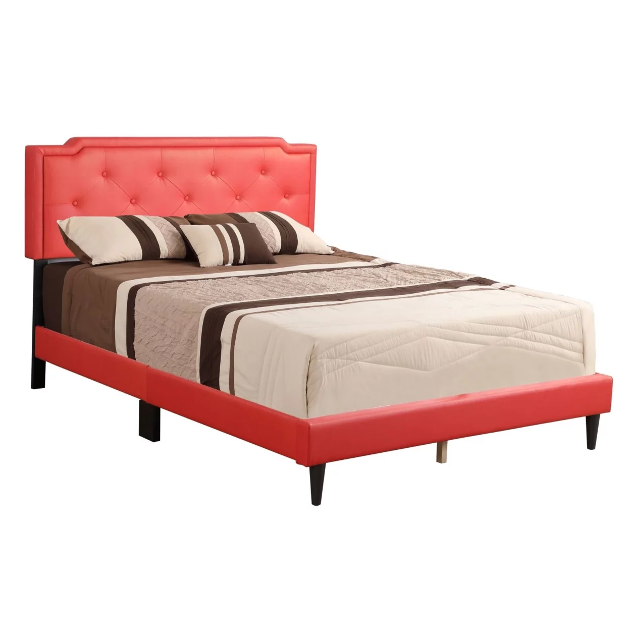 Passion Furniture Home Furniture Indoor Deb Red Full Adjustable Panel Bed