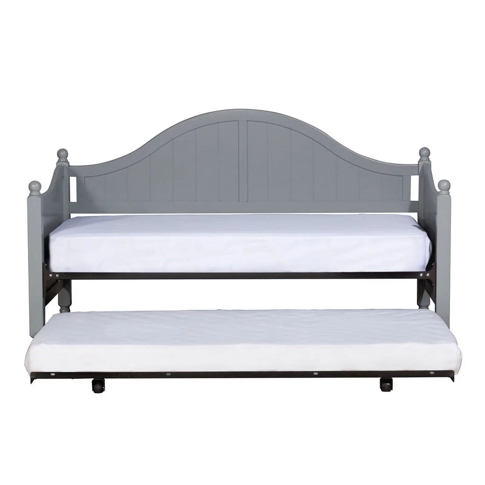 Bowery Hill Daybed with Suspension Deck and Trundle Unit in Gray