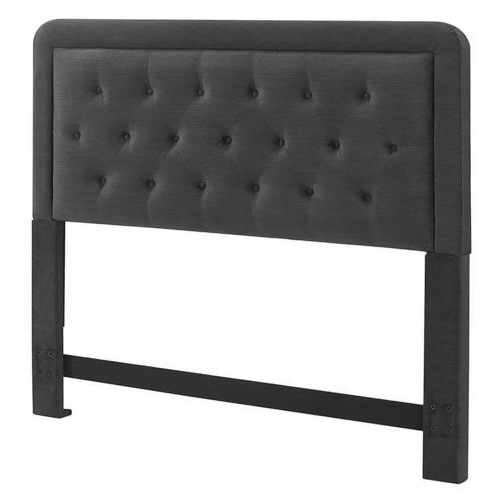 Elle Decor Amery King Tufted Upholstered Headboard in French Mauve