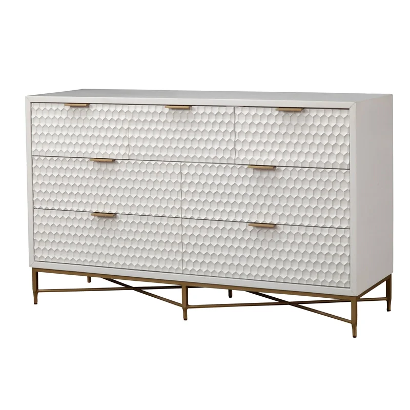 Home Square 2 Piece Furniture Set with 3-Drawer Accent Chest and 7-Drawer Chest