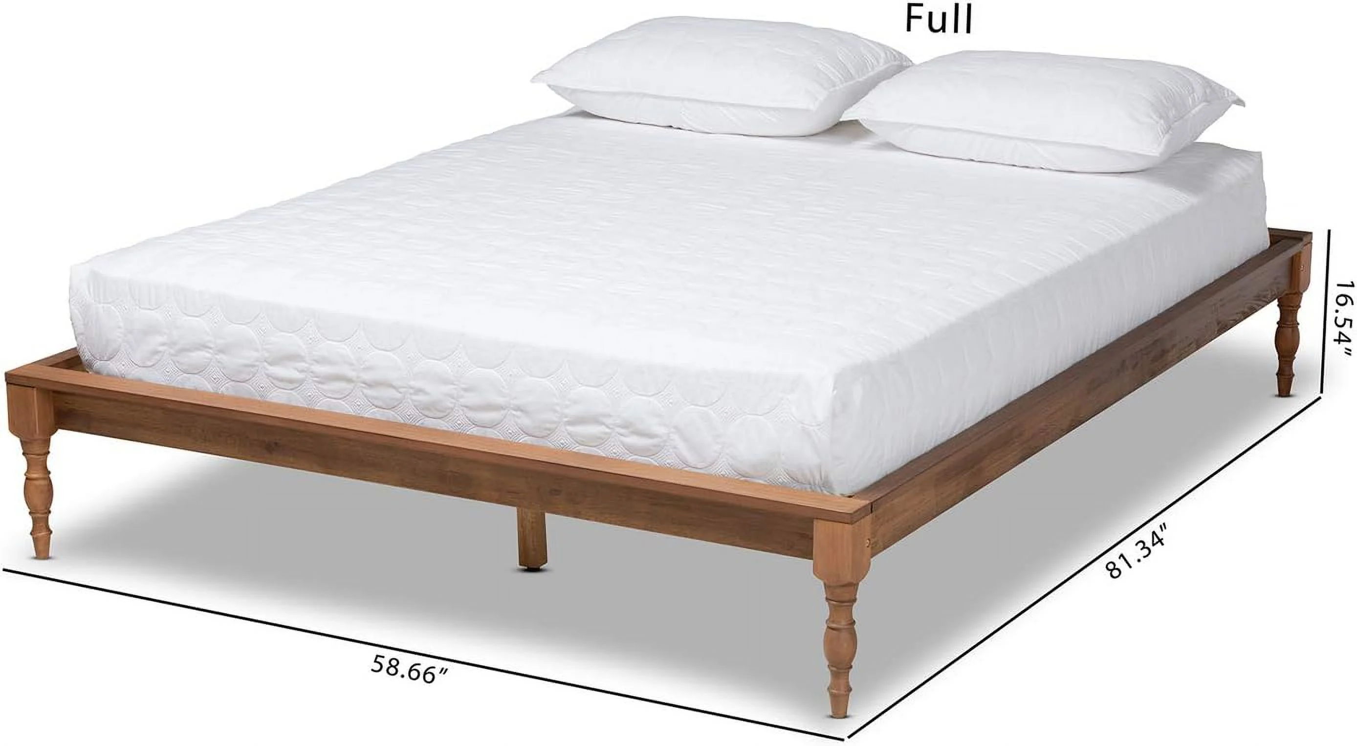 Romy King Size Brown Finished Wood Bed Frame