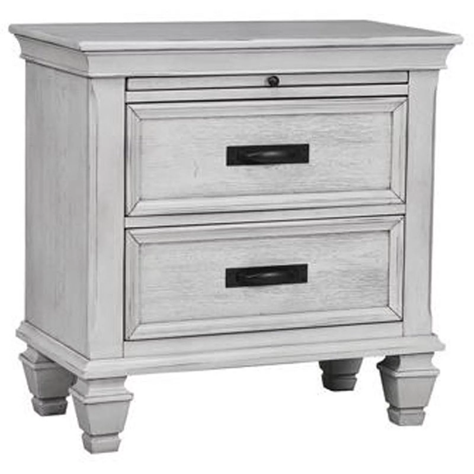 Home Square 4-Piece Set with Queen Storage Bed Nightstand Dresser & Mirror