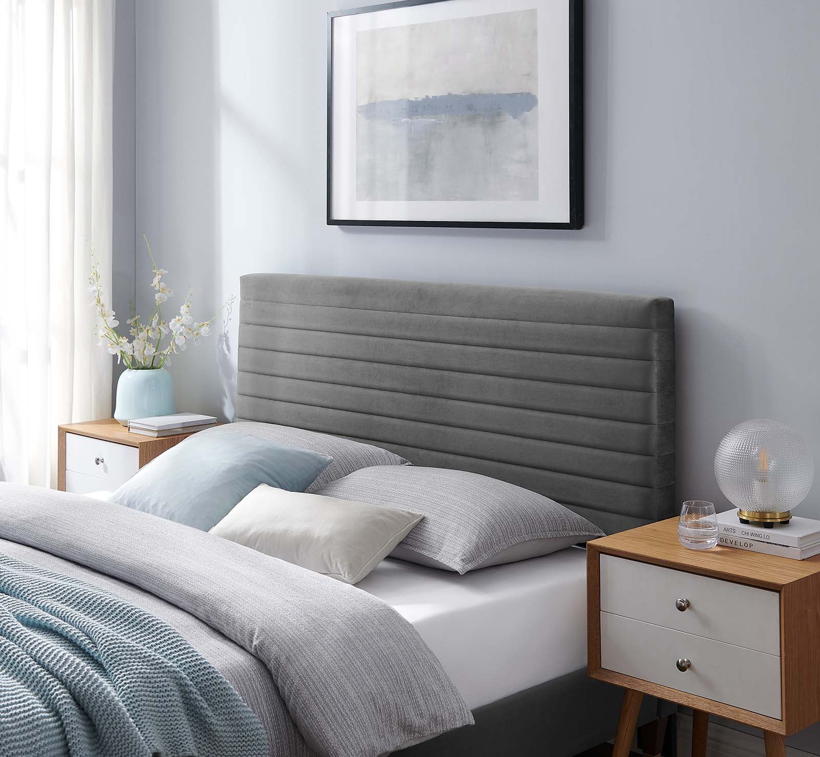 Modway Tranquil King/California King Headboard in Gray