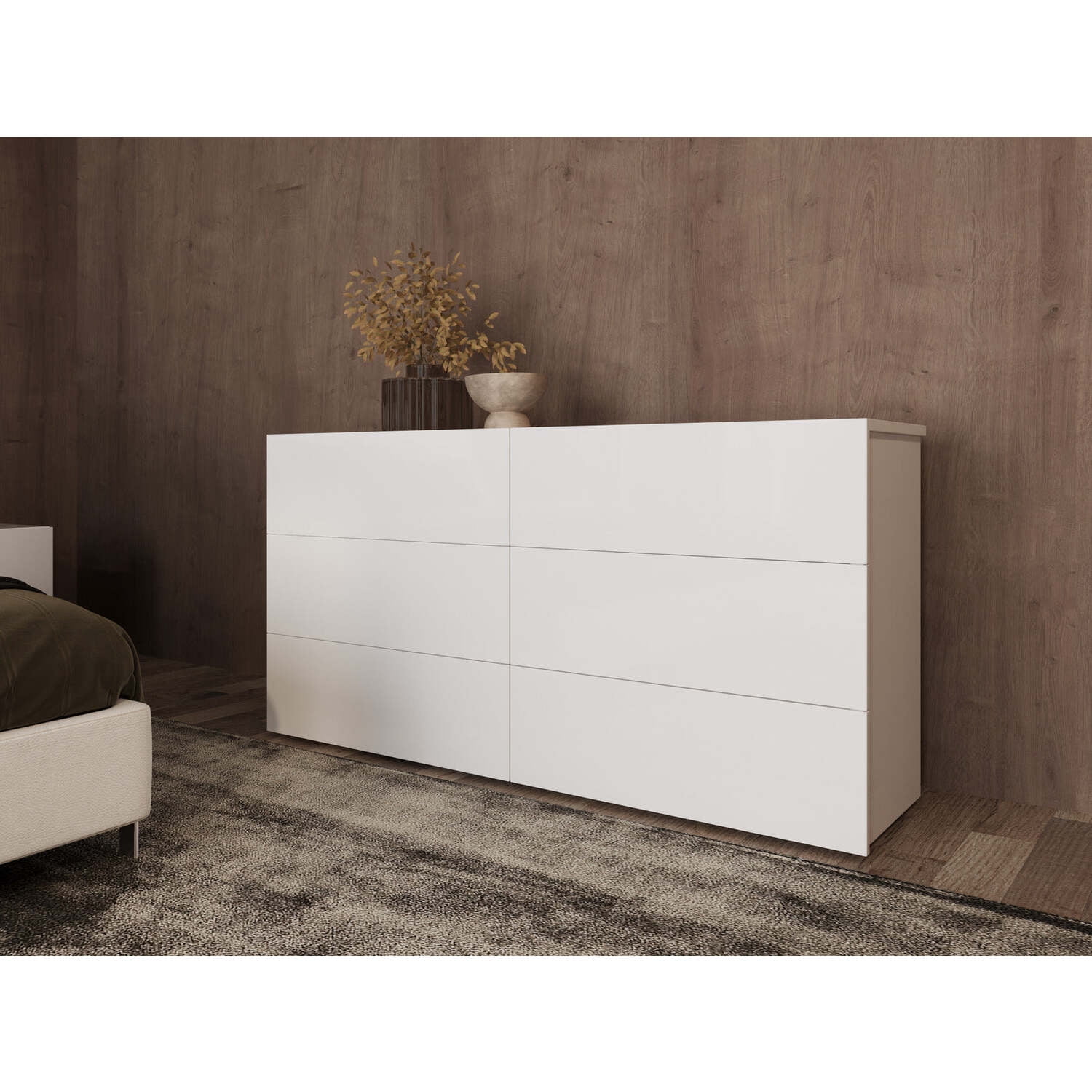 Casabianca Home Ayla dresser in white high gloss.