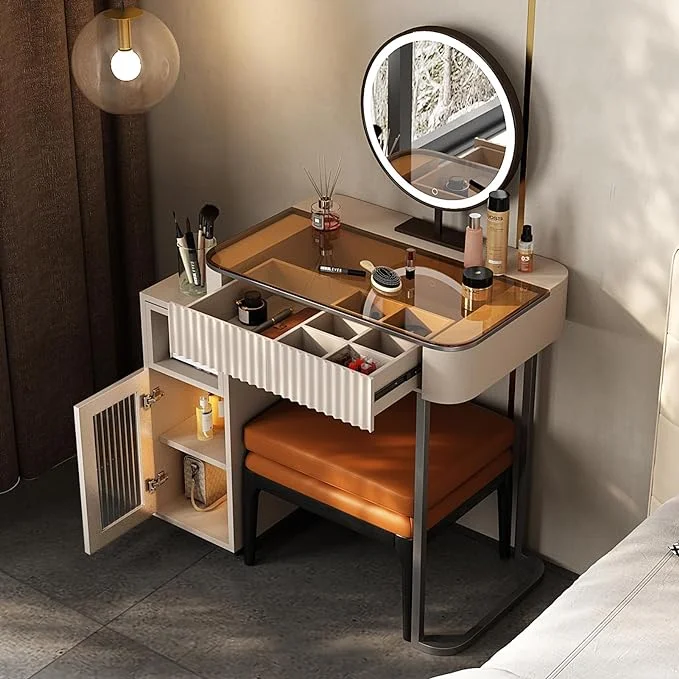 Lartis Premium Makeup Vanity Table with Stool,Very Easy to Assemble,Dressing Table,Vanity Desk,Dresser Desk