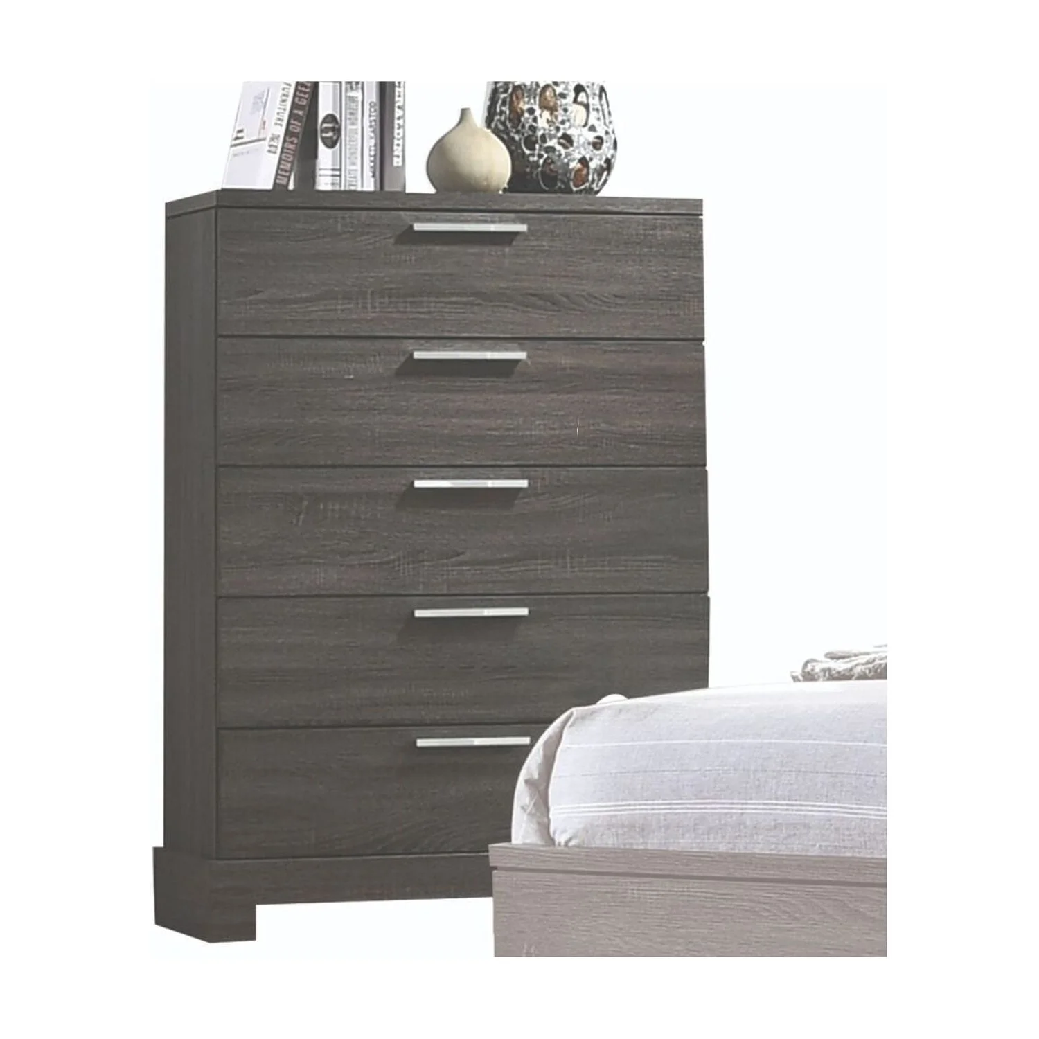Acme Lantha Wooden Frame Storage Chest in Gray Oak