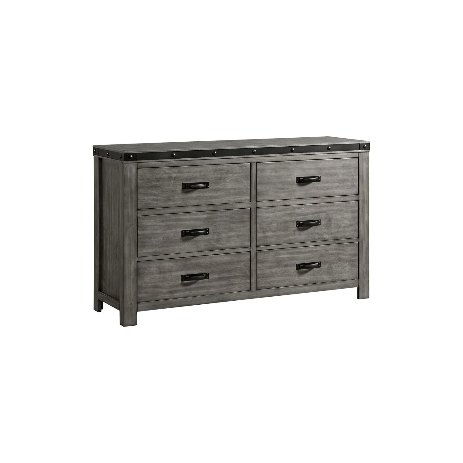 Picket House Furnishings Montauk 6-Drawer Youth Dresser in Gray