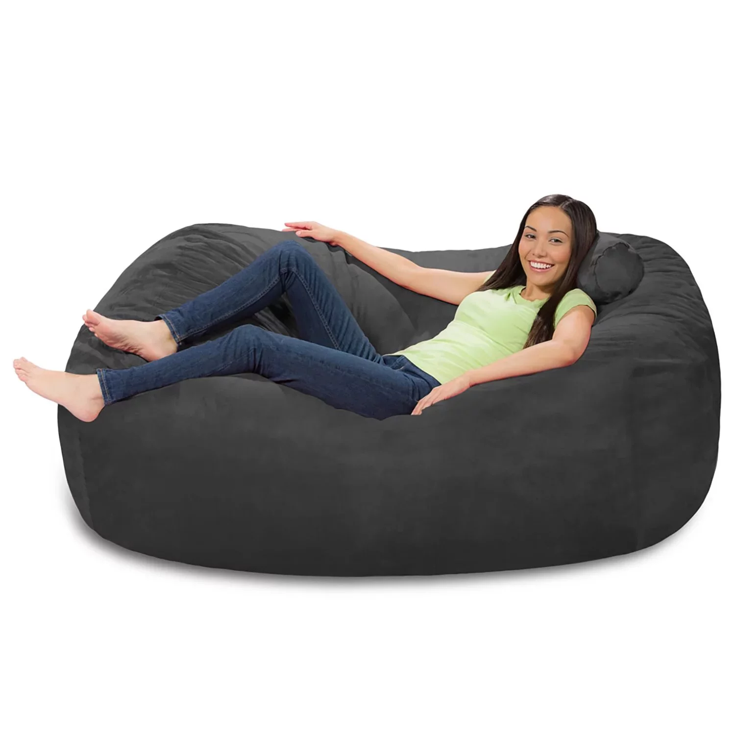 Comfy Sacks 6’ Memory Foam Bean Bag Lounger ( Grey )