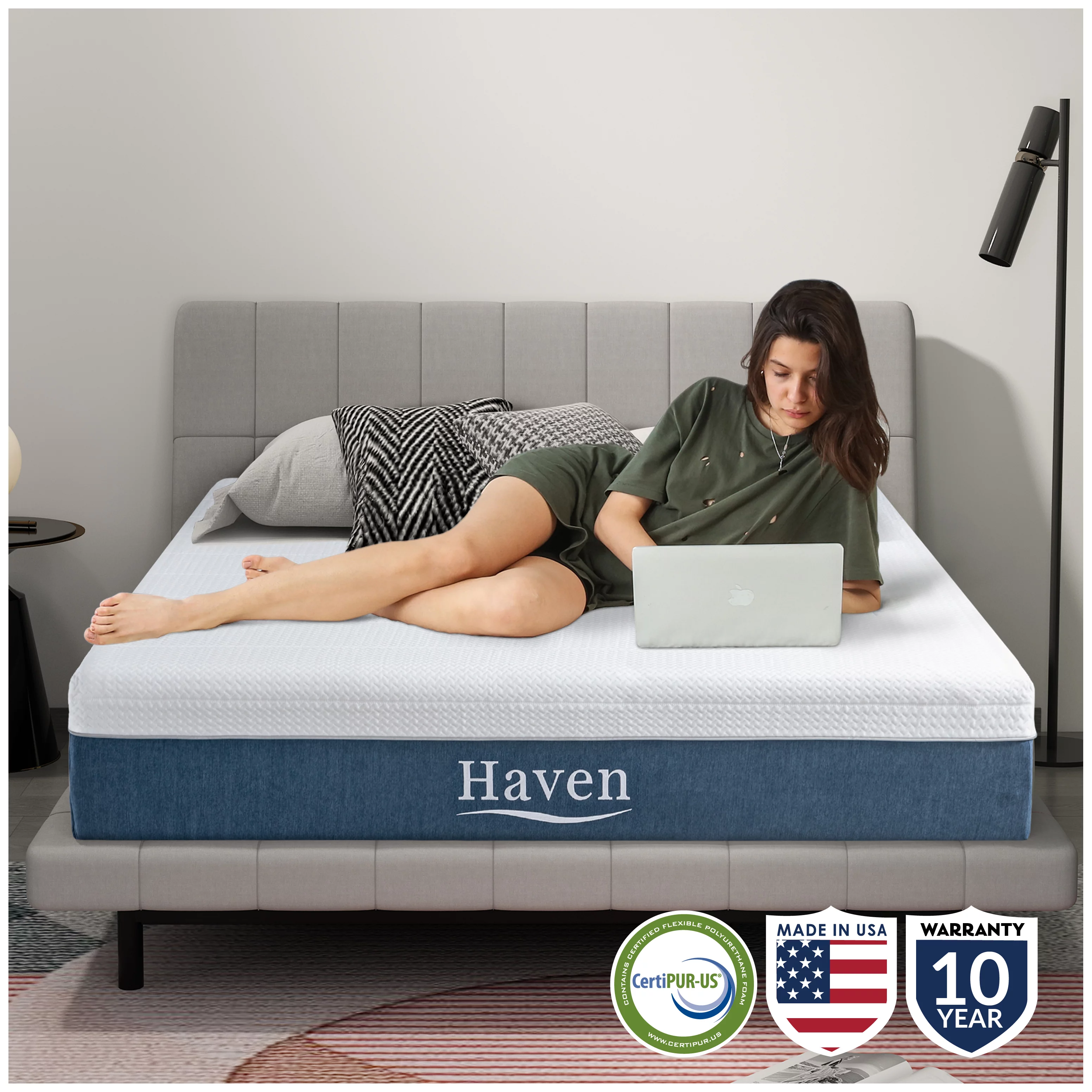 Queen Size, Idle Haven 12 inch Gel Memory Foam Mattress, Bed in a Box